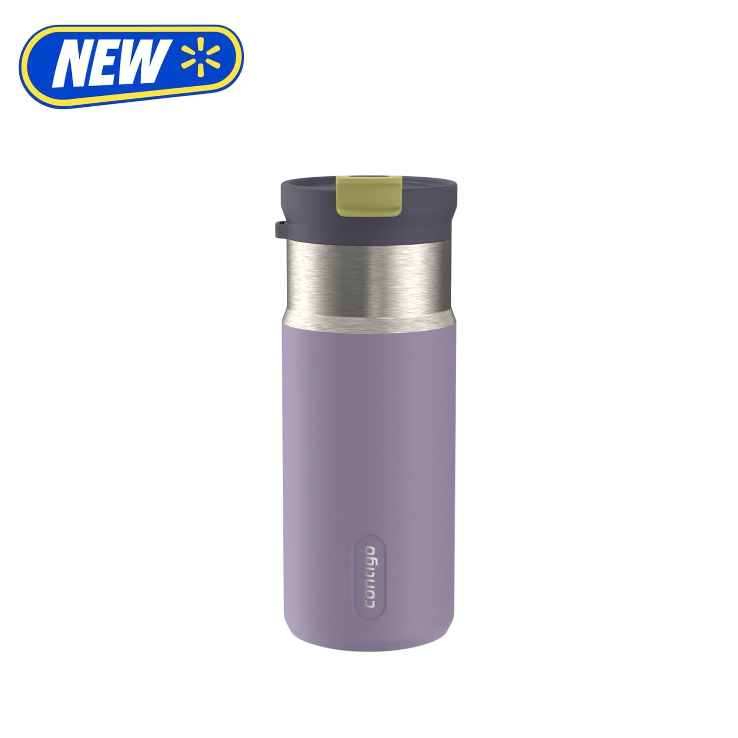 Contigo Water Bottle, 16 Oz, Stainless Steel, Vacuum Insulated Leakproof, DualSip 2-Way Lid, Starlight Vines