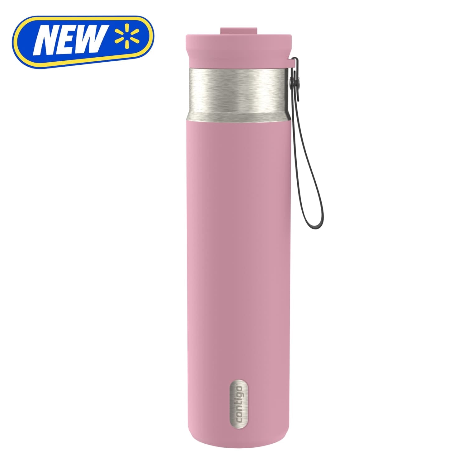 Contigo Water Bottle, 28 Oz, Stainless Steel, Vacuum Insulated Leakproof, DualSip 2-Way Lid, Licorice