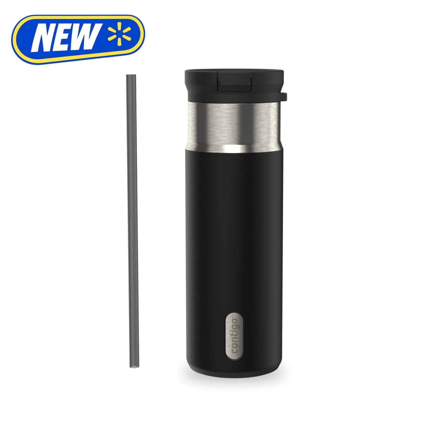 Contigo SnapSeal 20 oz Leakproof Stainless Steel Water Bottle with Reusable Straw, Vacuum-Insulated for Hot & Cold Drinks, Spill-Proof AutoClose Opening, BPA-Free & Lead-Free, Dishwasher Safe