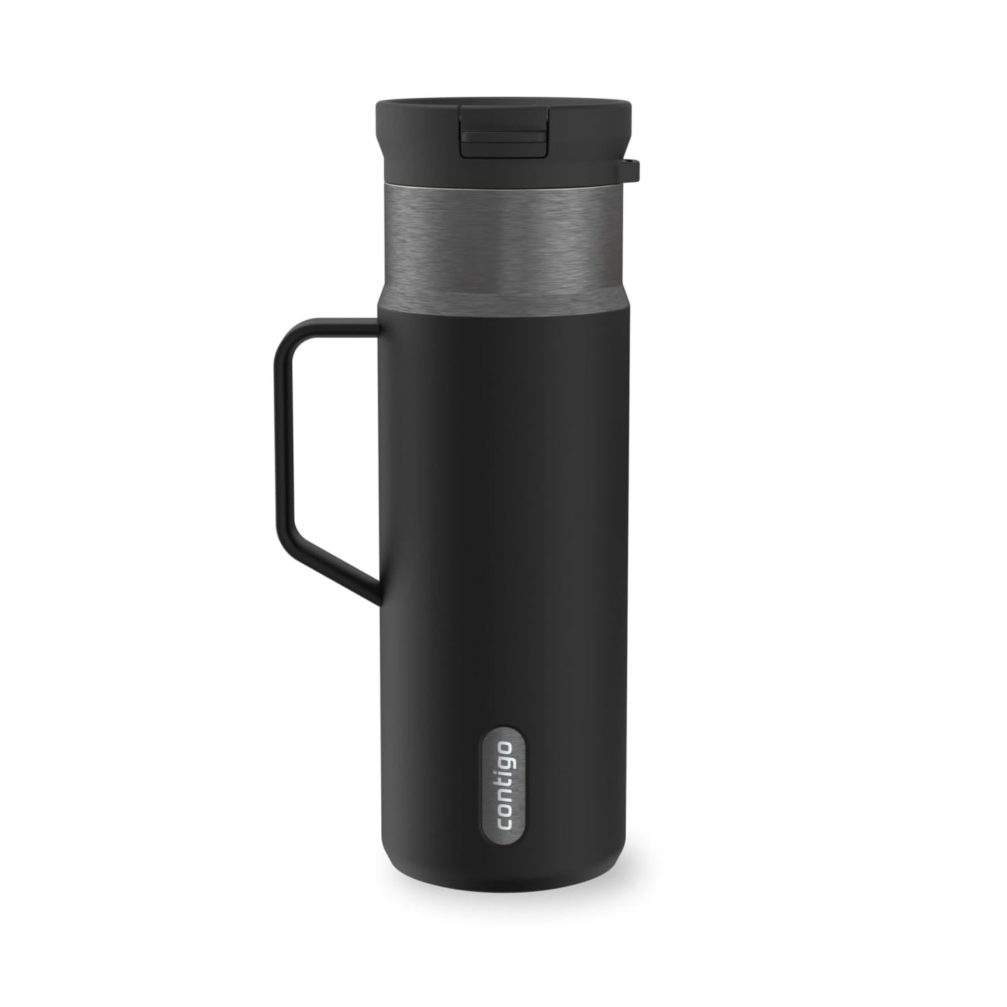 Contigo 20 oz Stainless Steel Travel Mug Tumbler â€“ Leak-Proof Insulated Coffee Mug, Keeps Drinks Hot, Side Handle, Royal Blue/Champagne