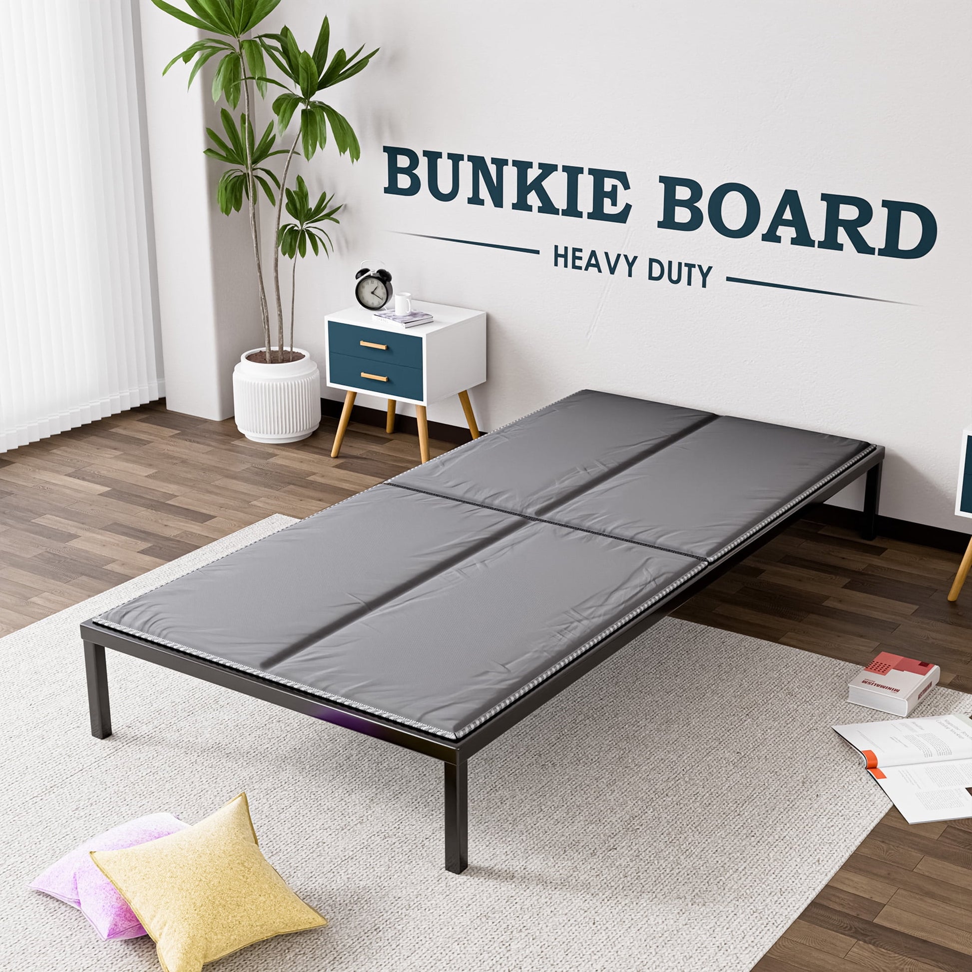 Continental Sleep, 15mm Bunkie Board Twin 38x75, Heavy Duty Under Mattress Support, Low Profile Bed Support Board for Slatted bed frame, No Box Spring Needed, Noise Free, Non-Slip