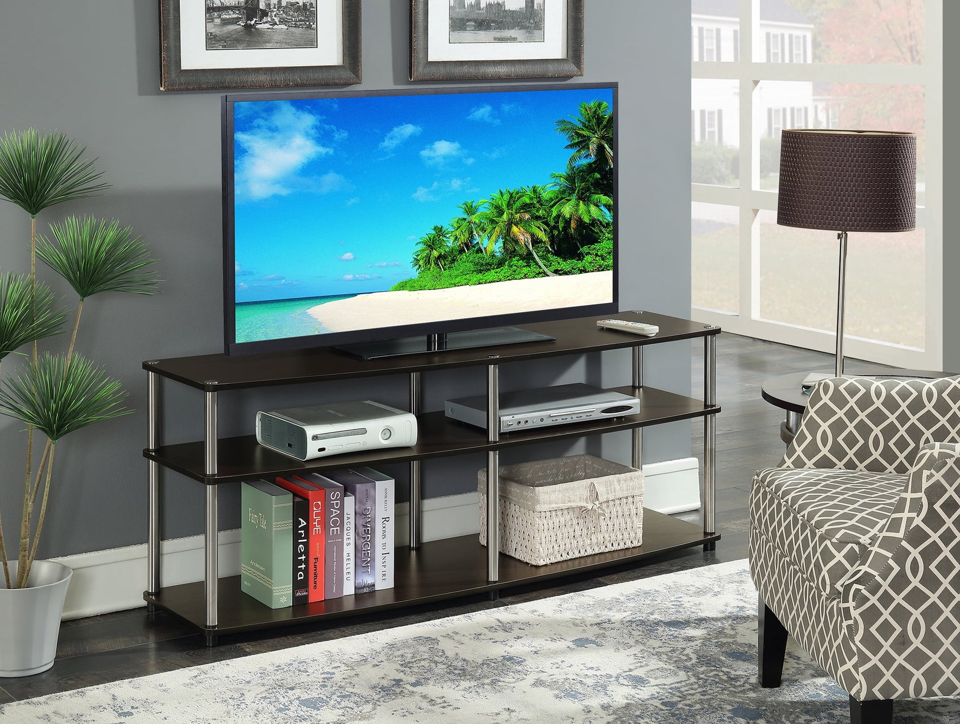 Convenience Concepts Designs2Go 3 Tier 65 inch TV Stand, Espresso
