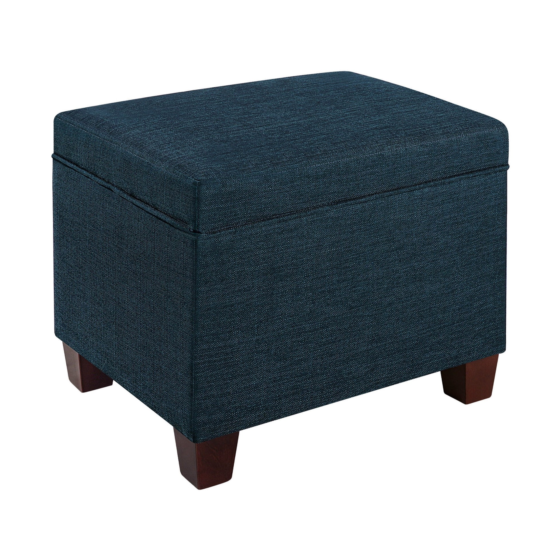 Convenience Concepts Madison Storage Ottoman, Dark Blue Fabric