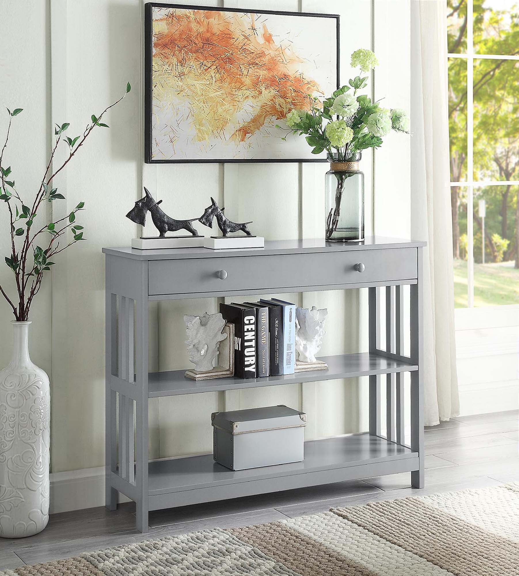 Convenience Concepts Mission 1 Drawer Console Table, Multiple Colors