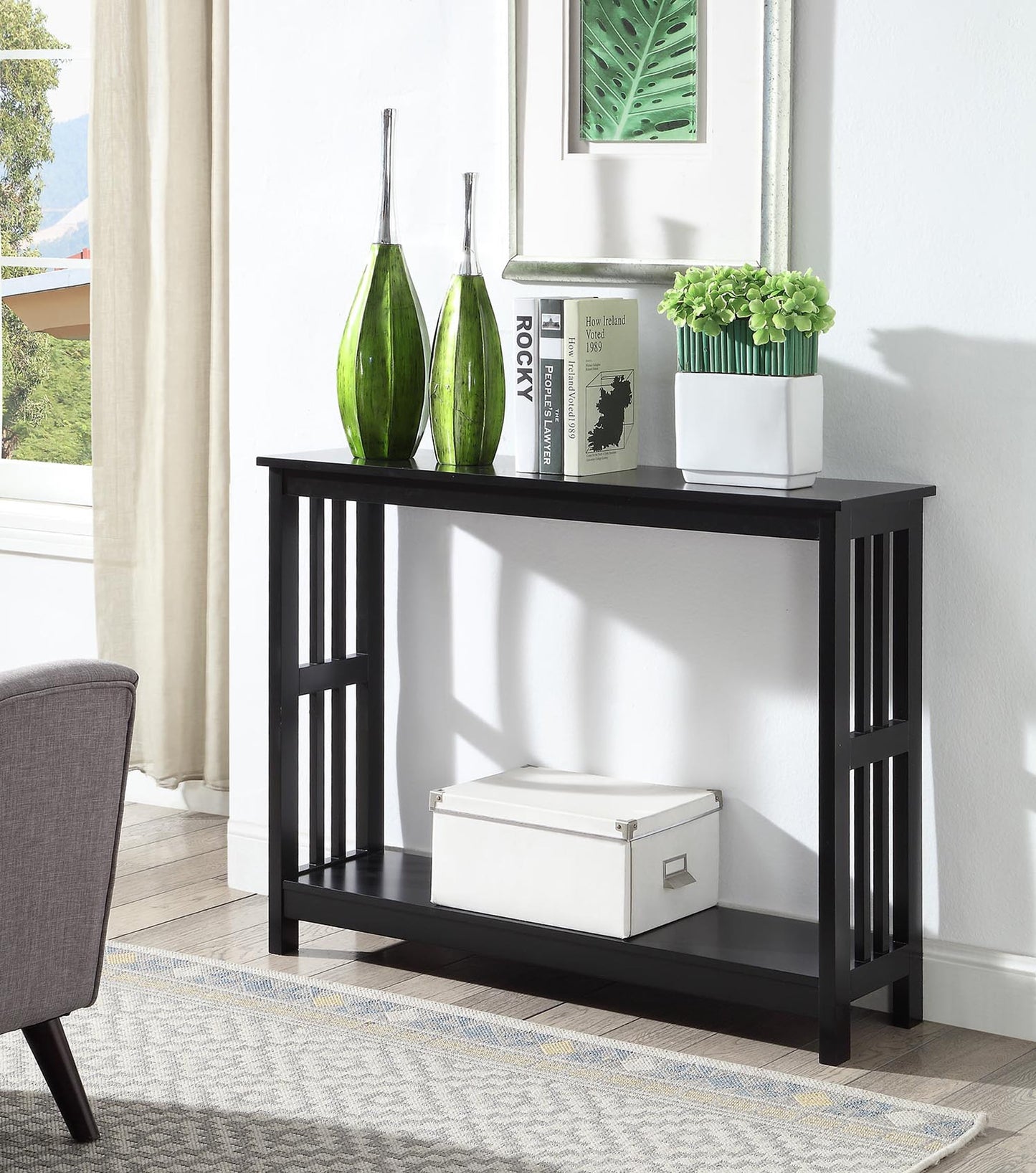 Convenience Concepts Mission Console Table, Black