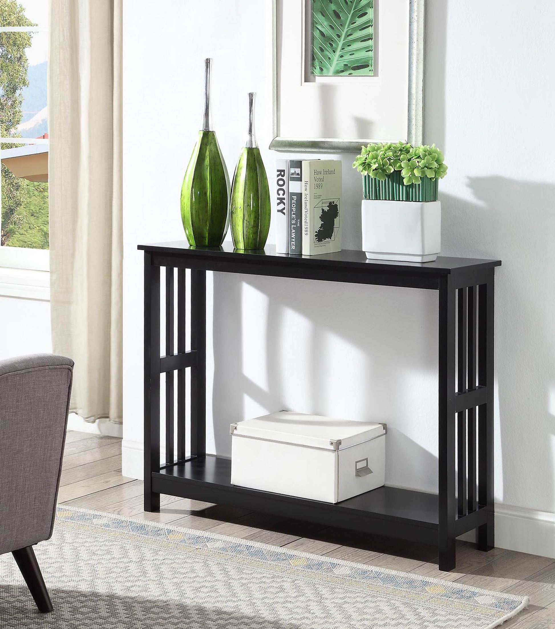 Convenience Concepts Mission Console Table, Black
