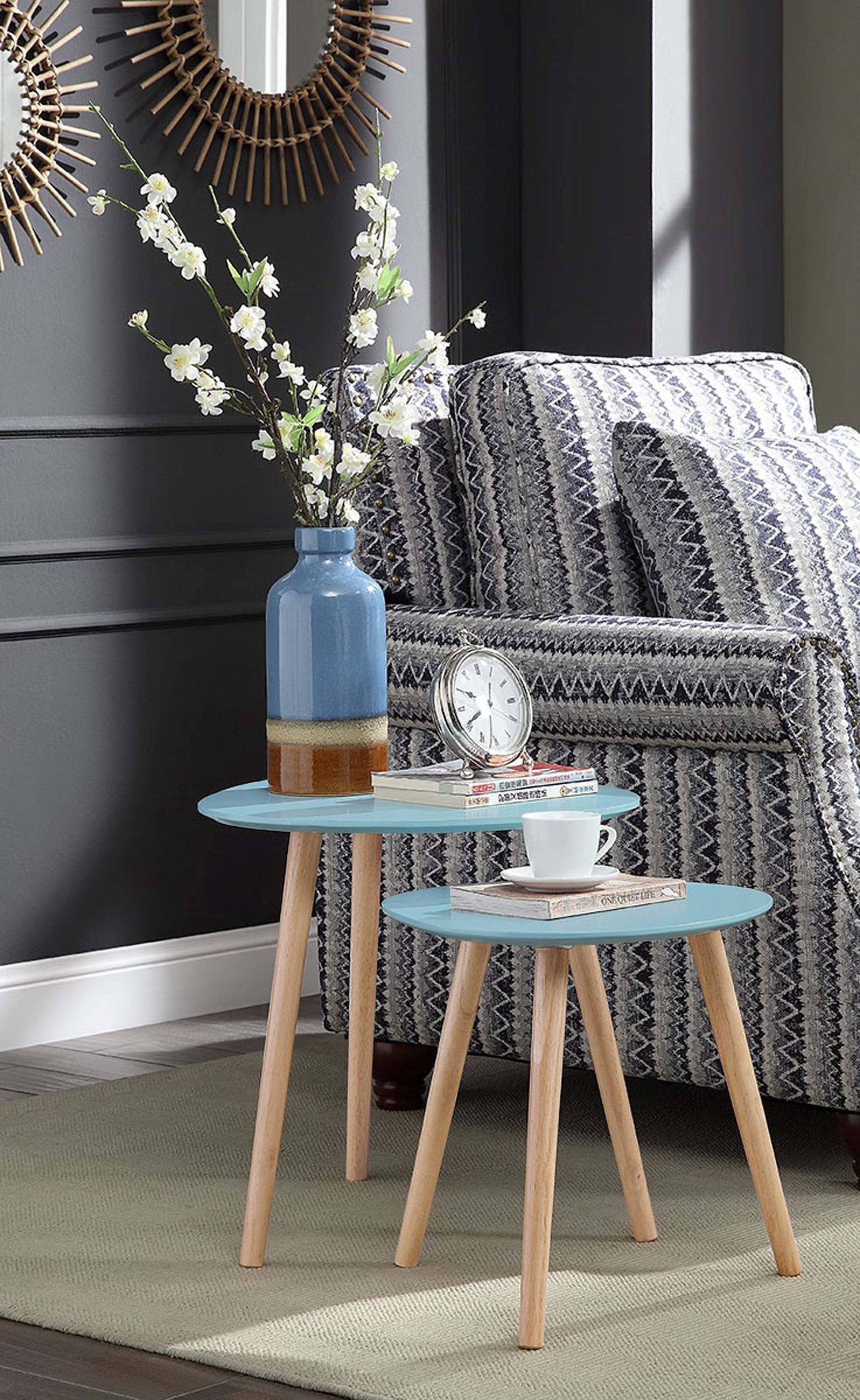 Convenience Concepts Oslo Nesting End Tables, Multiple Finishes