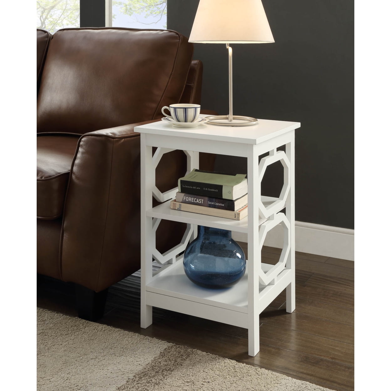 Omega White End Table