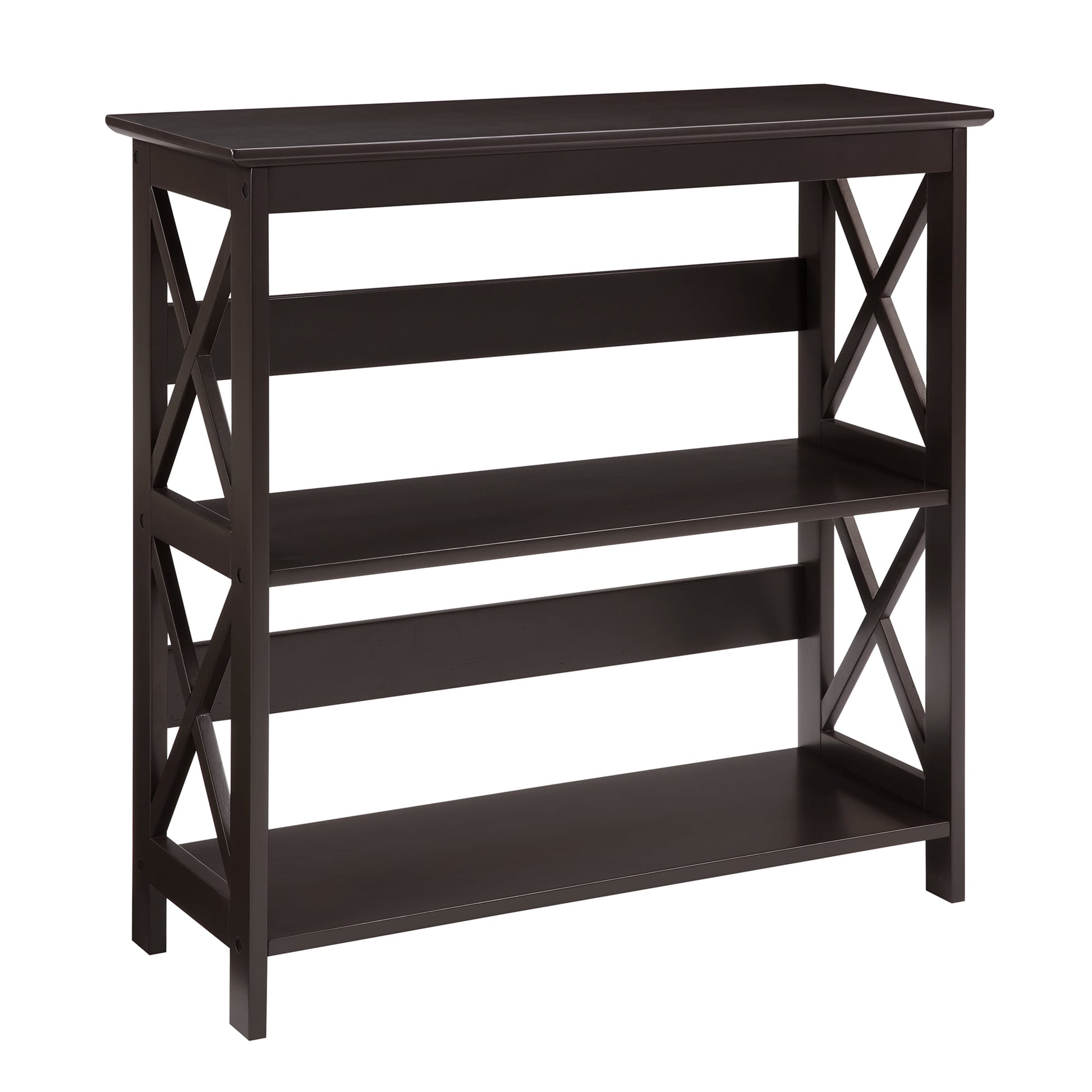 Convenience Concepts Oxford 3 Tier Bookcase Entryway Hall Table, Espresso