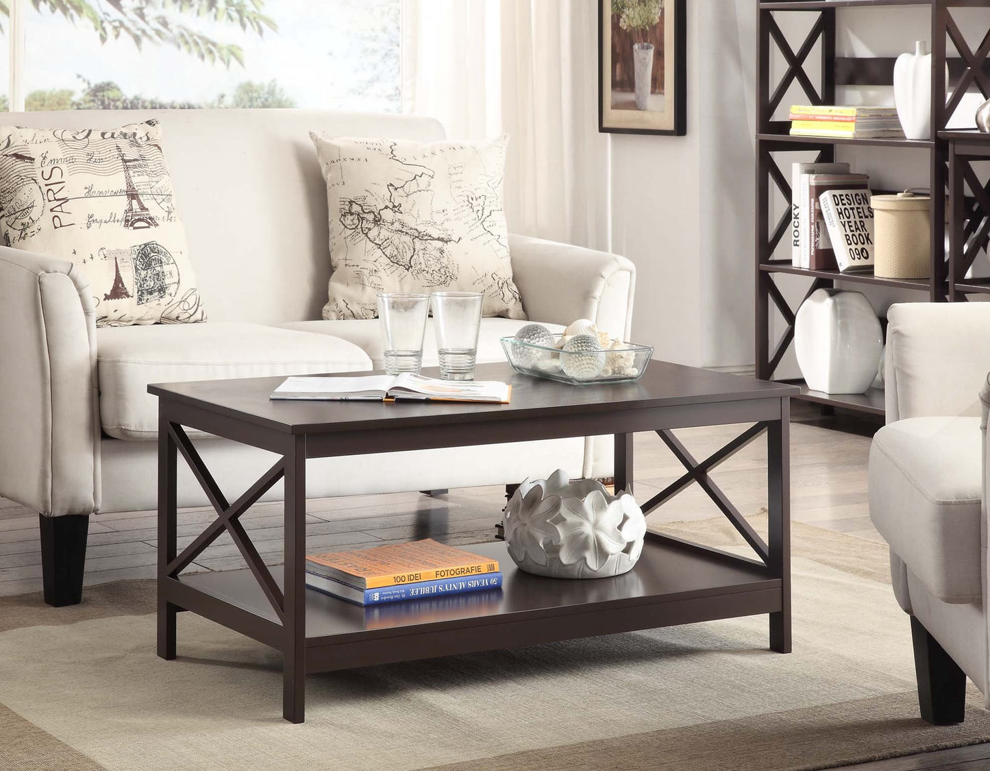 Convenience Concepts Oxford Coffee Table, Multiple Colors