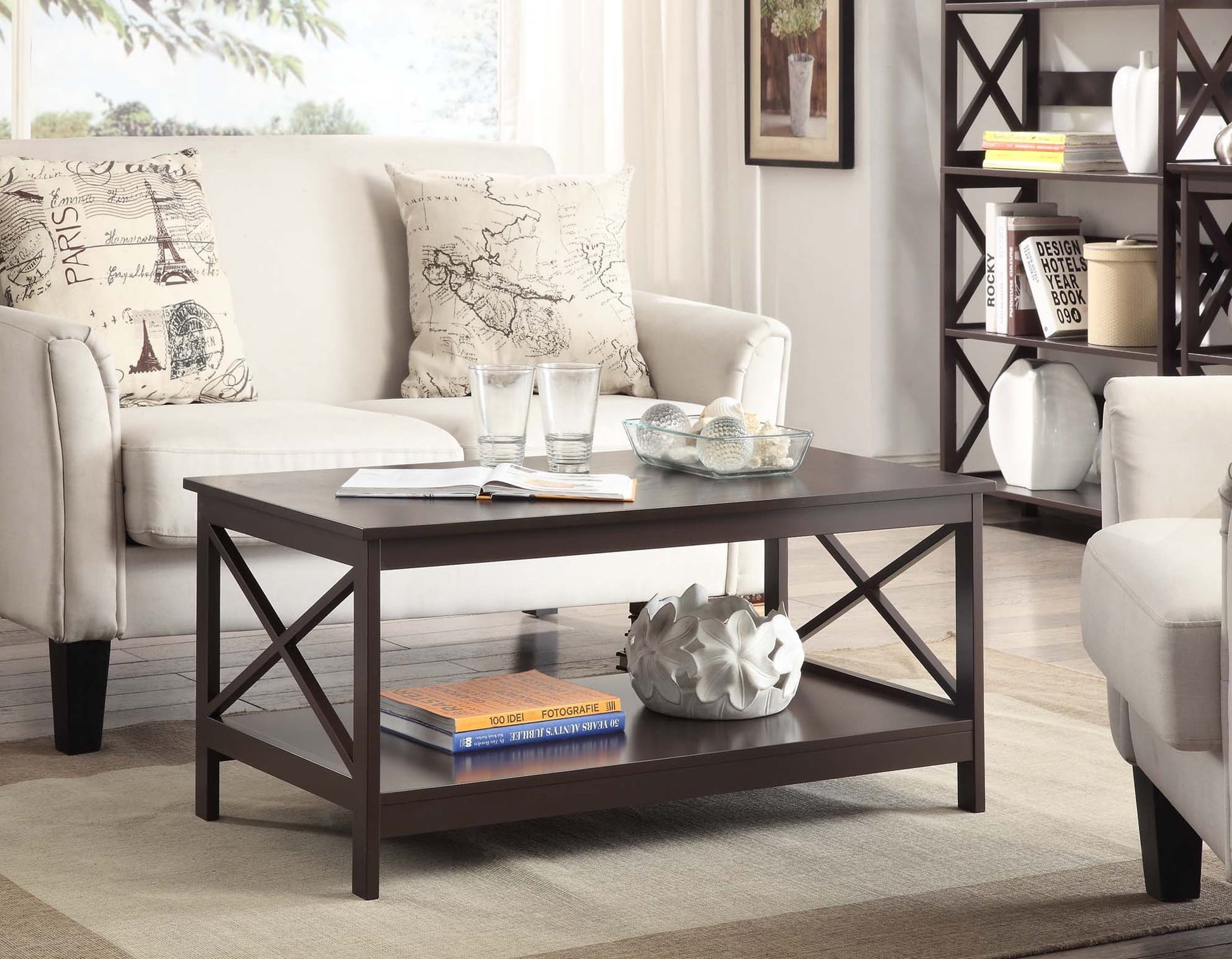 Convenience Concepts Oxford Coffee Table, Multiple Colors