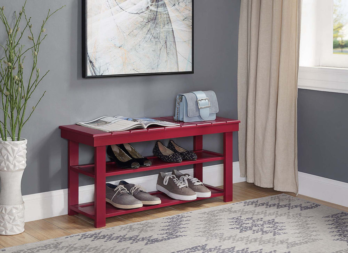 Convenience Concepts Oxford Utility Mudroom Bench, Multiple Finishes