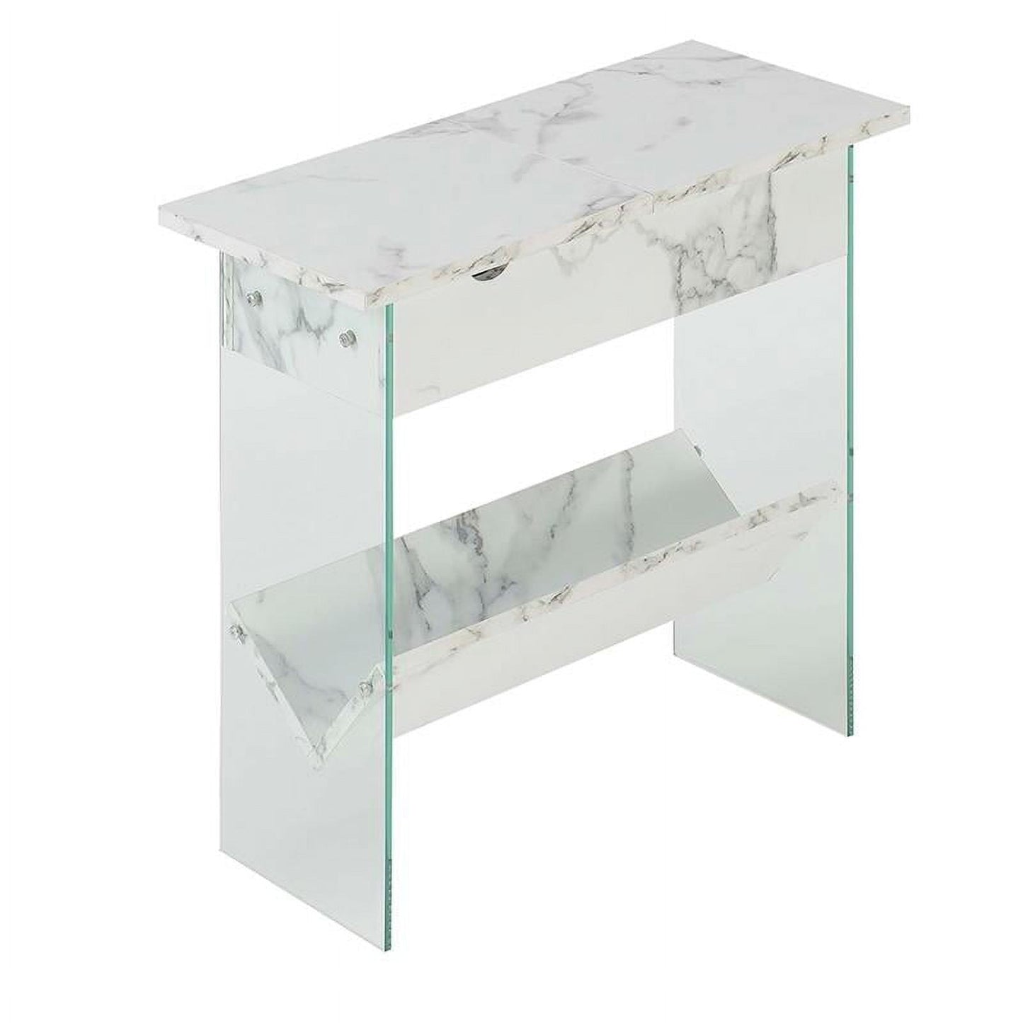 Convenience Concepts SoHo Flip Top End Table with Charging Station