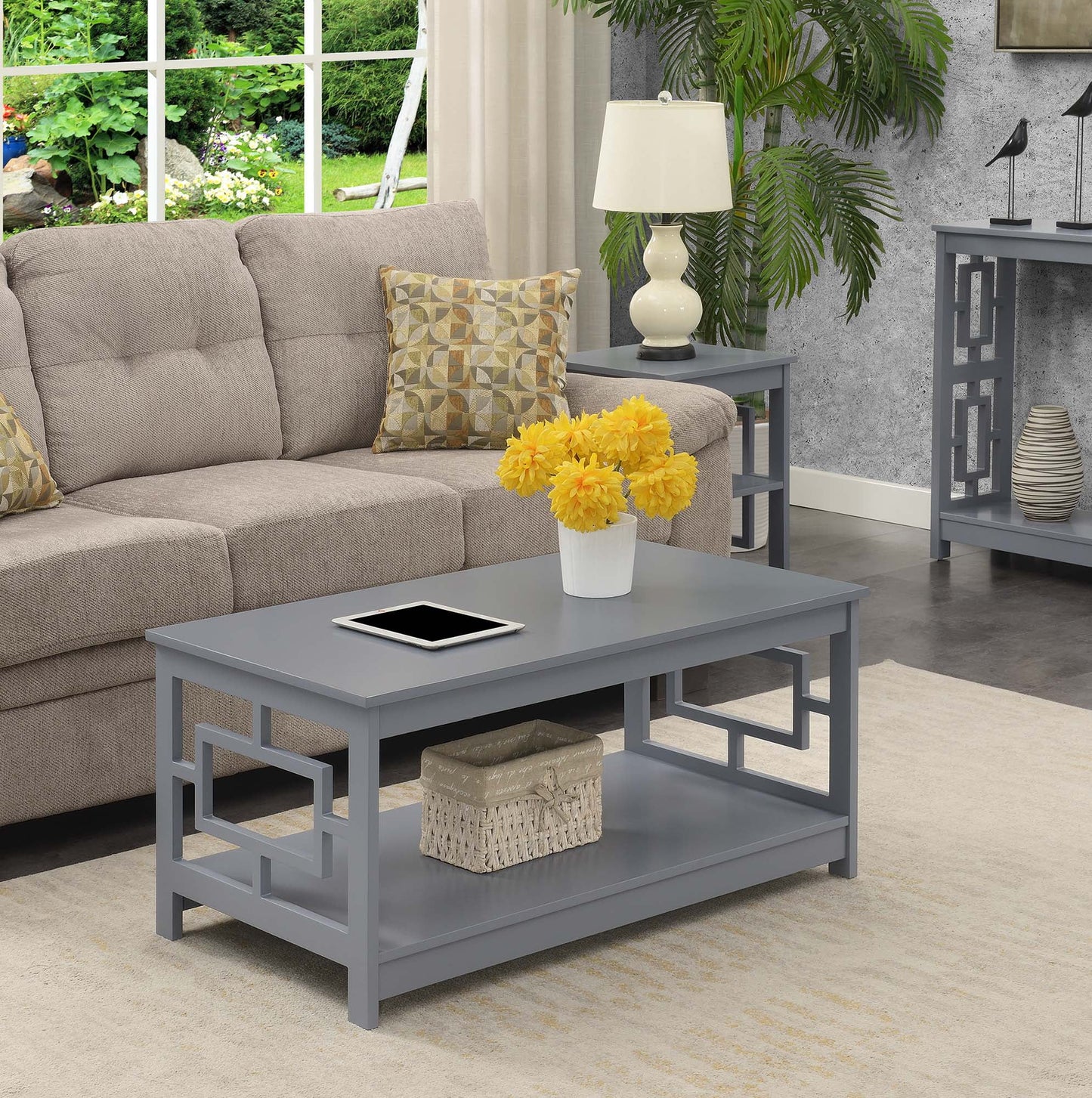Convenience Concepts Town Square Coffee Table with Shelf, Multiple Finishes