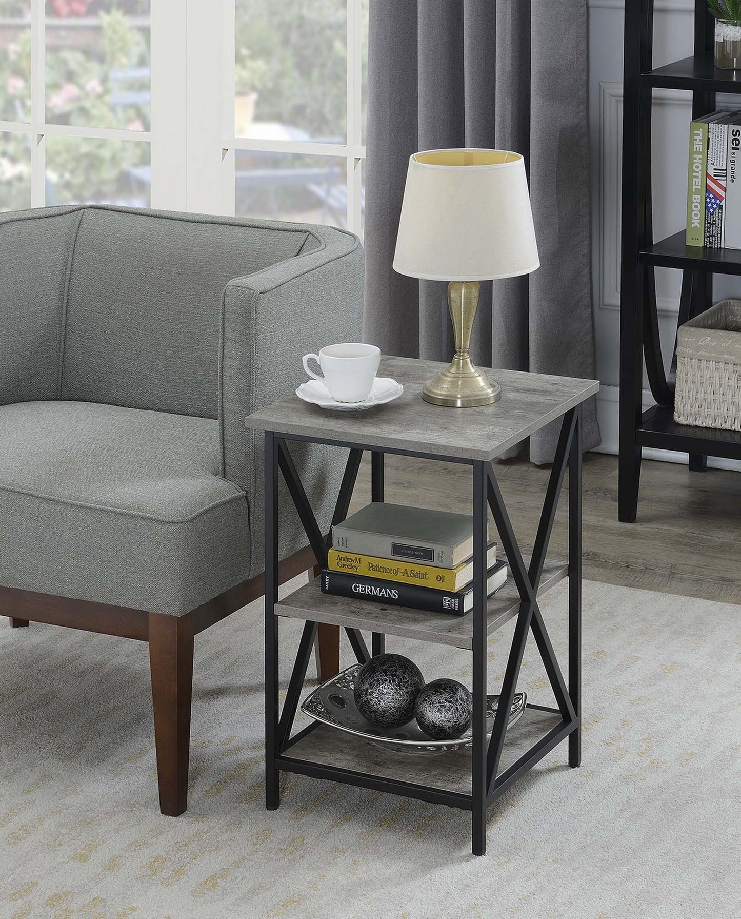 Convenience Concepts Tucson 3 Tier End Table, Faux Birch