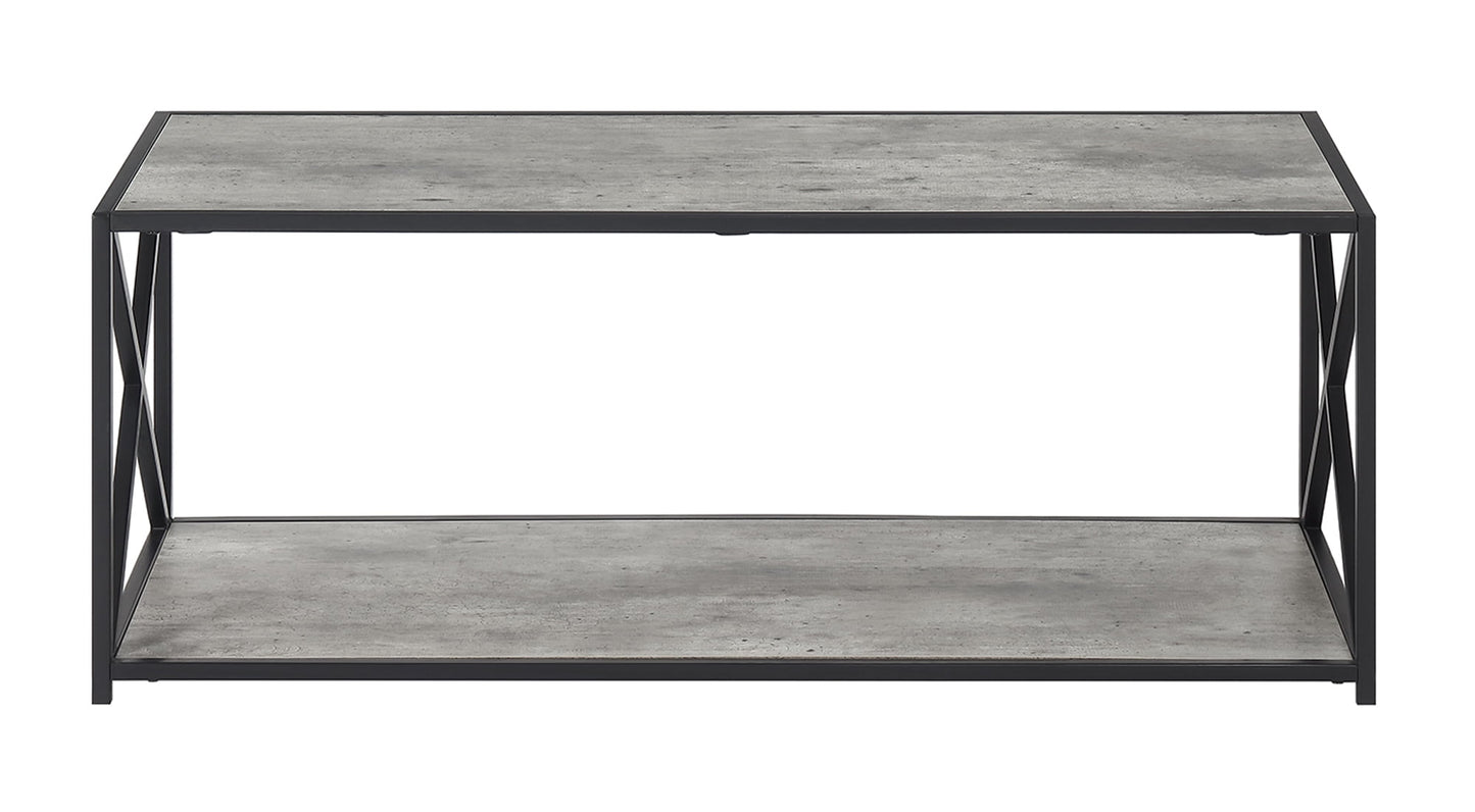 Convenience Concepts Tucson Coffee Table in Faux Birch Gray Wood Finish