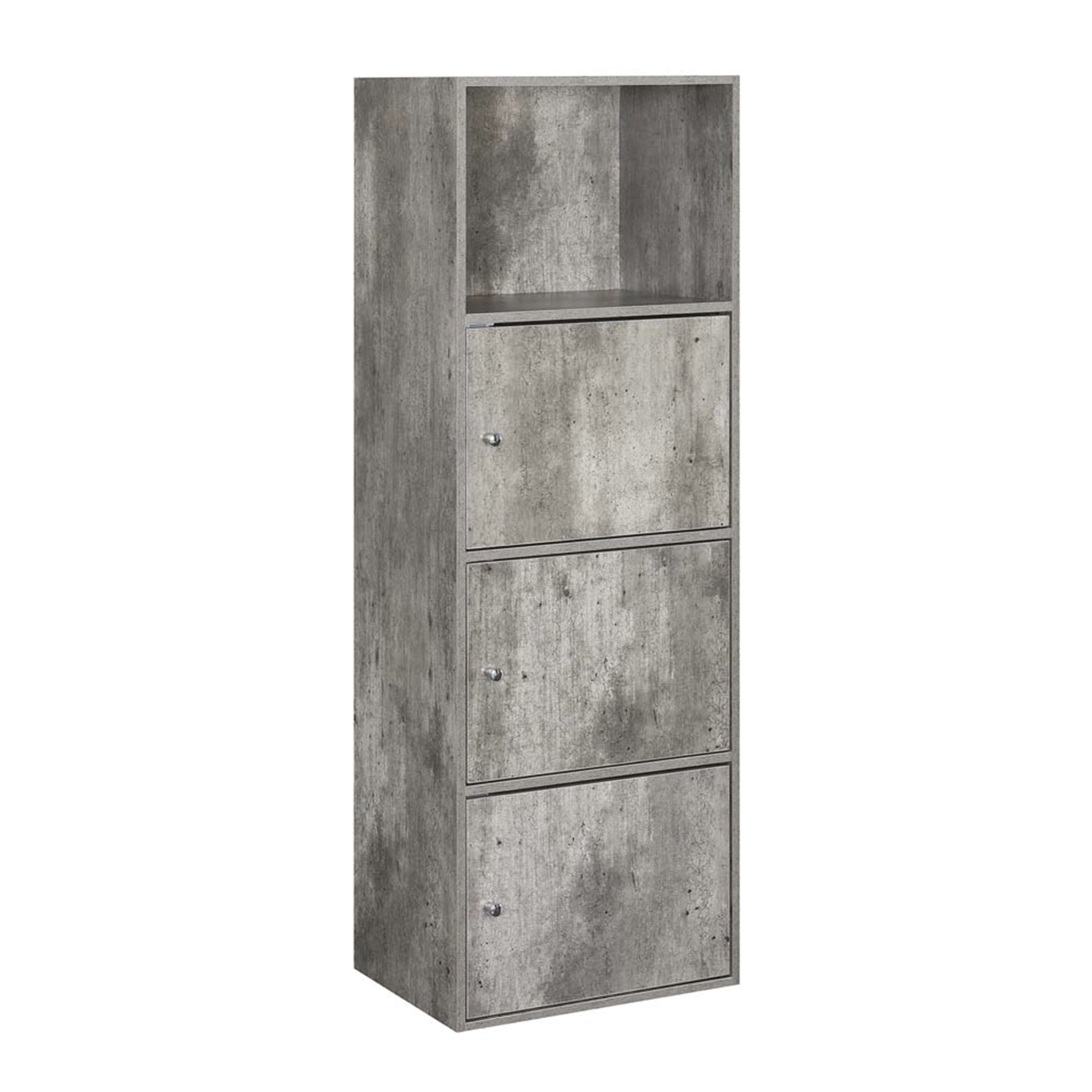 Convenience Concepts Xtra Storage 3 Door Cabinet with Shelf, Faux Birch