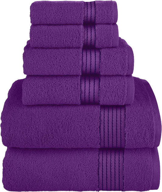 Cotton 100 % Highly Absorbent Shower Towels, Purple