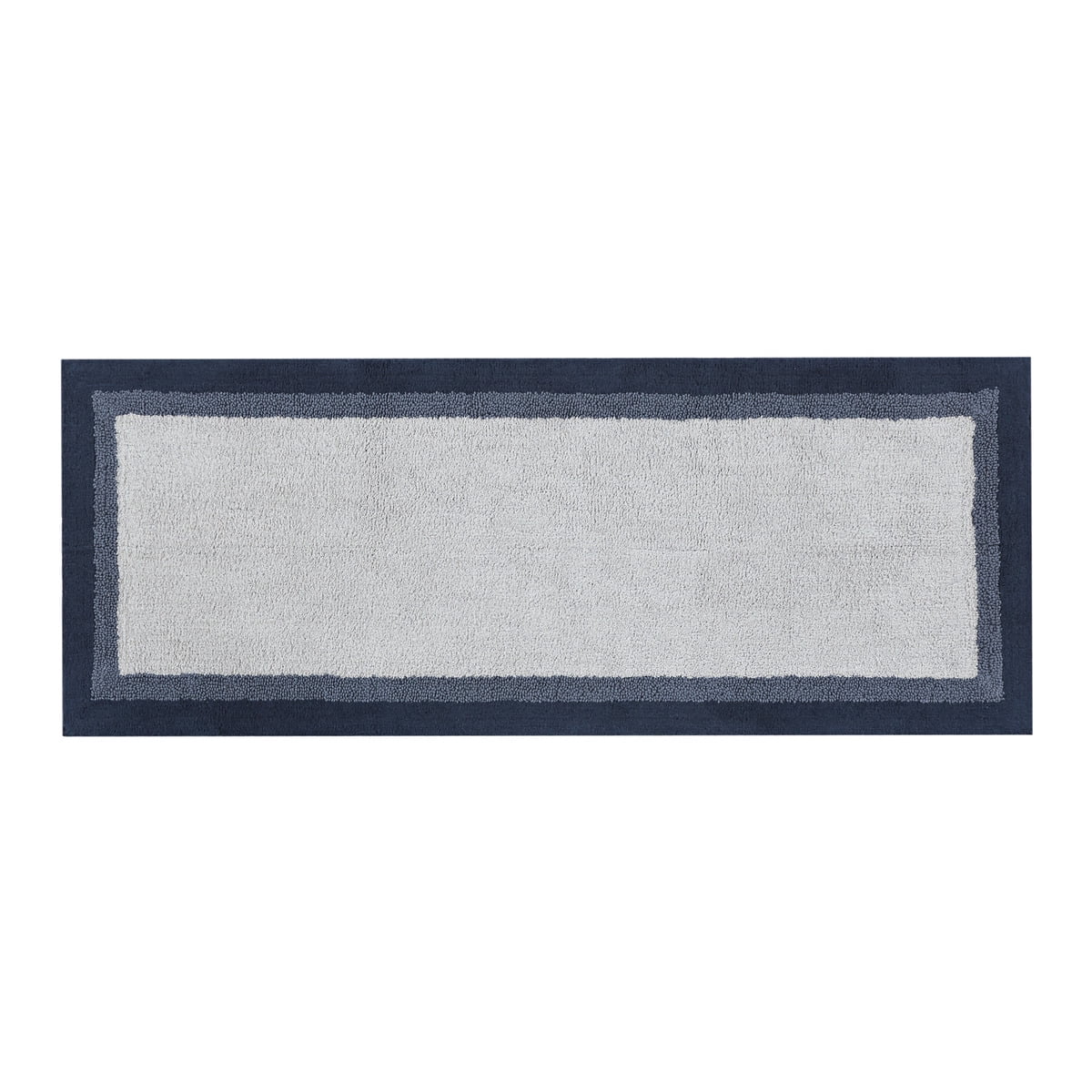 Cotton Tufted Bath Rug 24x60 Inches 100% Cotton Soft Absorbent Quick Dry Bathroom Runner Rug with Non-Skid Latex Backing Machine Washable