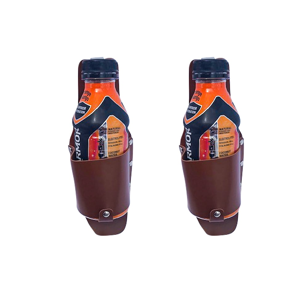 Cowboy Leather Like Belt Beer Holster by Trademark Innovations (Set of 2)