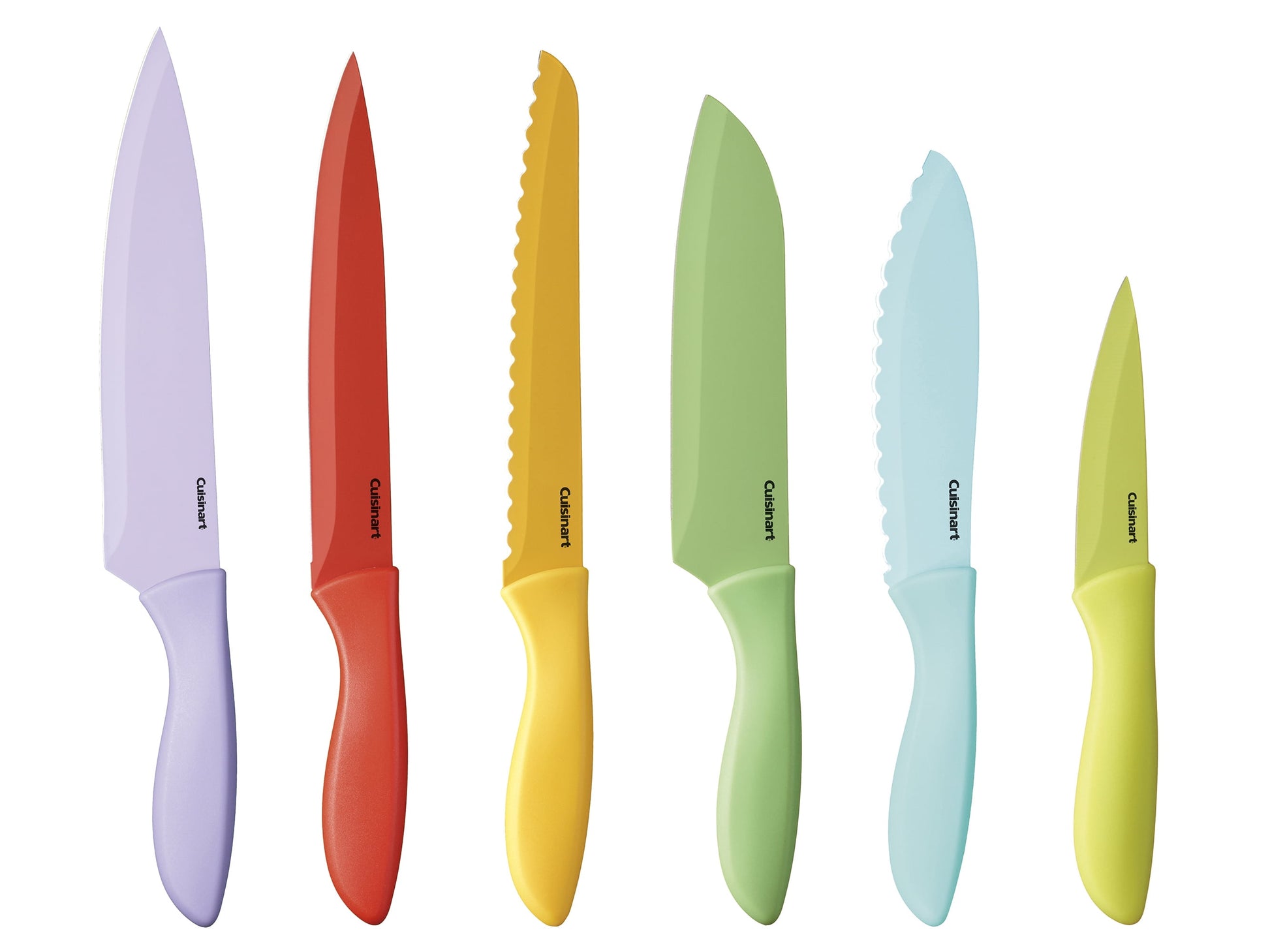 Cuisinart 12 Piece Ceramic Coated Color Knife Set with Blade Guards
