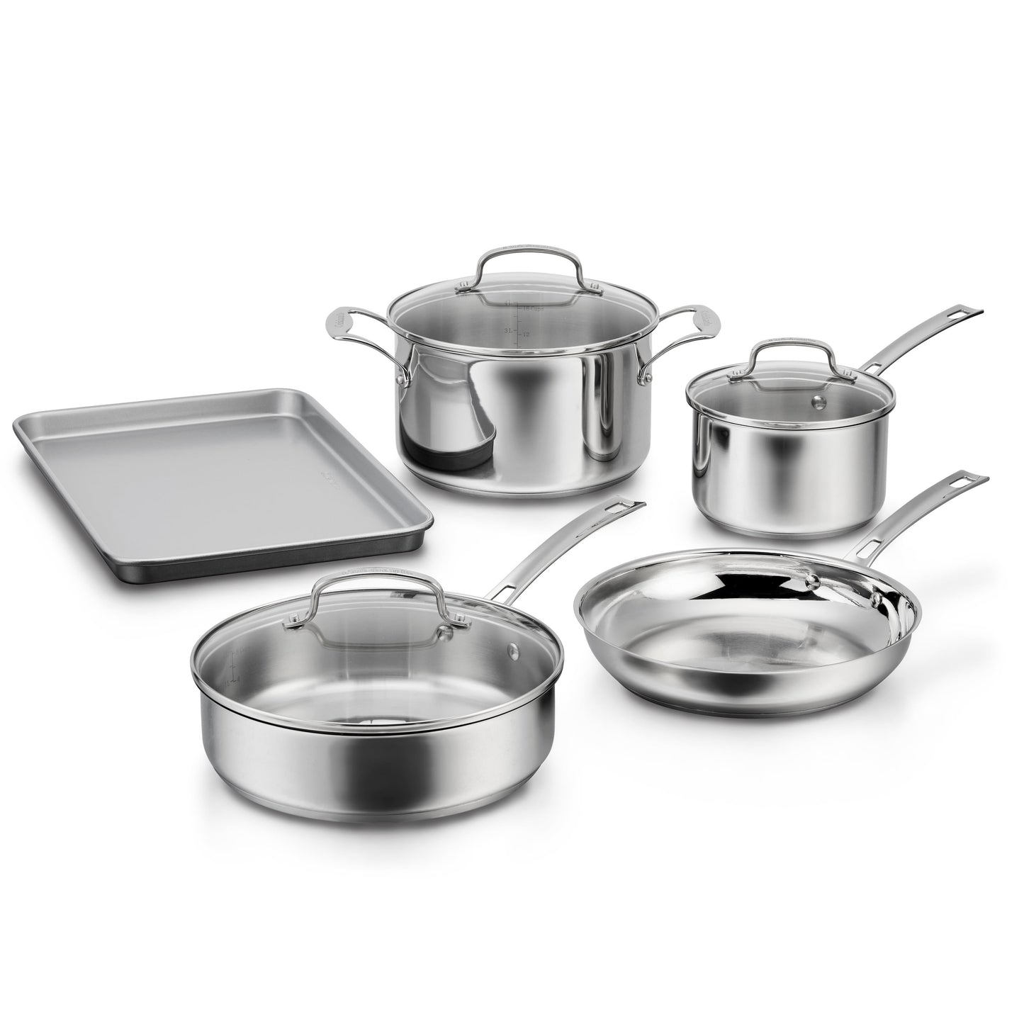 Cuisinart Advantage Pro Stainless Steel Cookware Set with Lids, 8-Piece