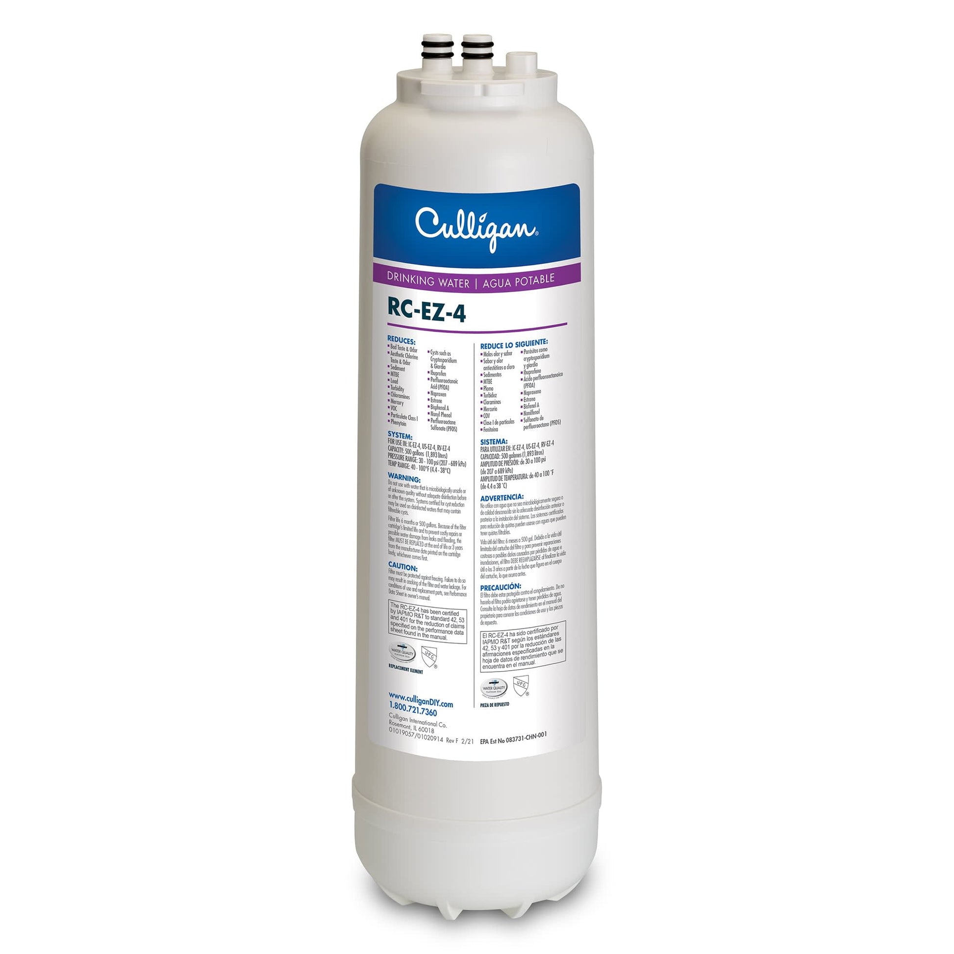 Culligan RC-EZ-4 Under Sink Water Filter Replacement, Premium