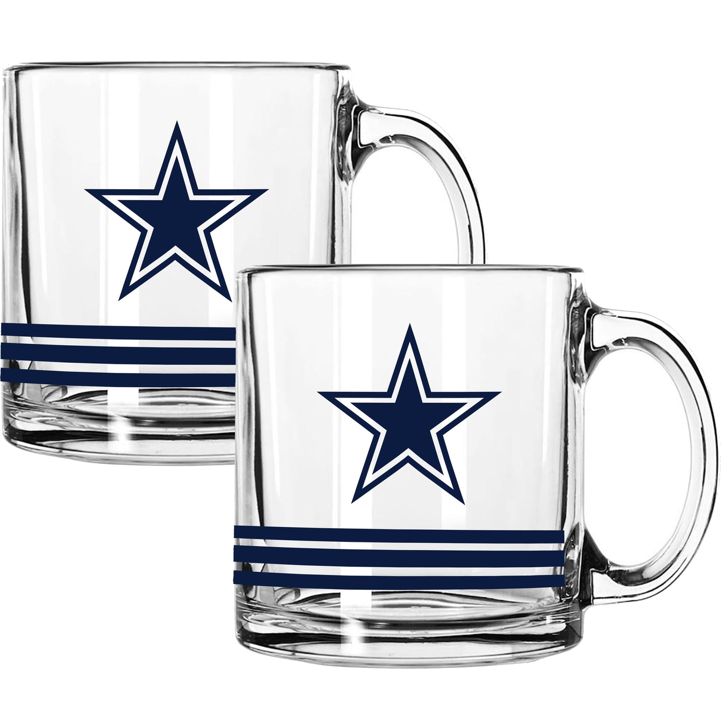 Dallas Cowboys Taza de Vidrio Walmart Holiday 2025 de 13 Oz, Paquete de 2