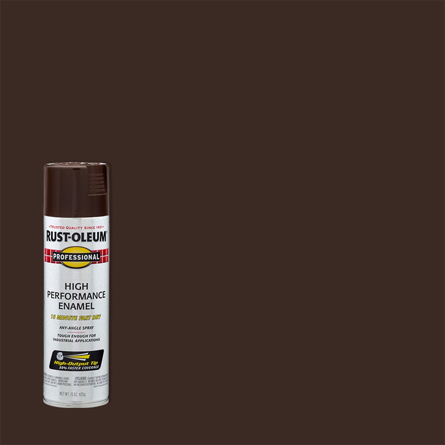 6 Pack, Dark Brown, Rust-Oleum Professional High Performance Gloss Enamel Spray Paint-7548838, 15 oz
