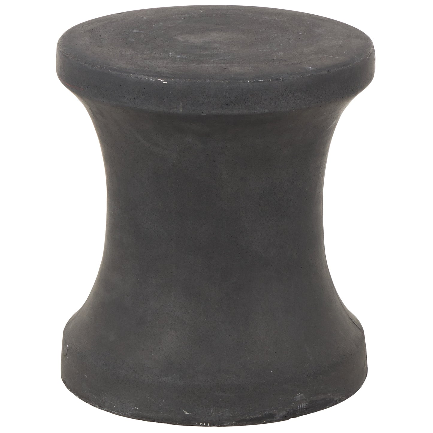 DecMode 14" x 16" Black Fiberclay Ceramic Outdoor Accent Table, 1-Piece