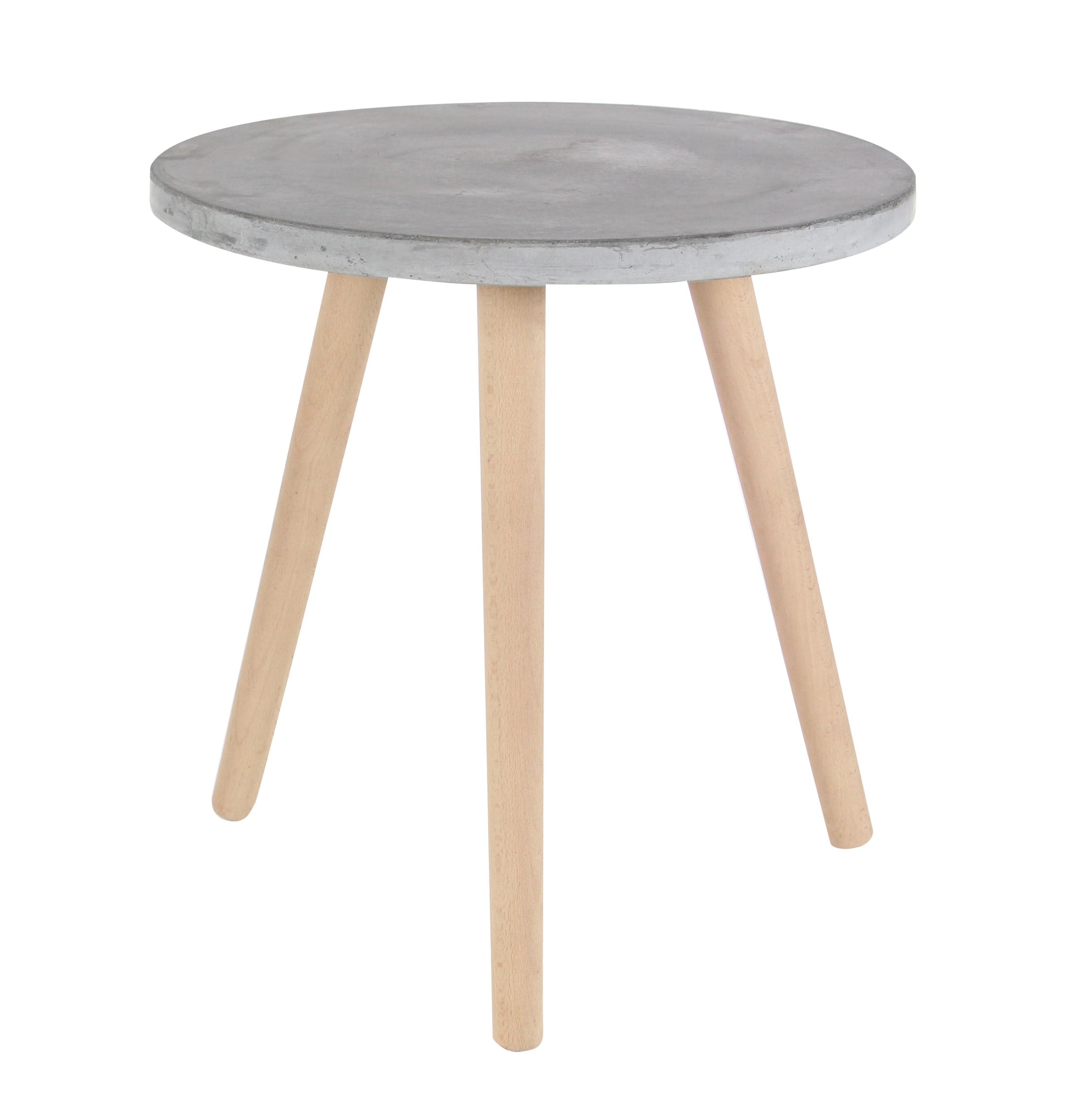 DecMode 18" x 17" Grey Fiber Clay Contemporary Accent Table