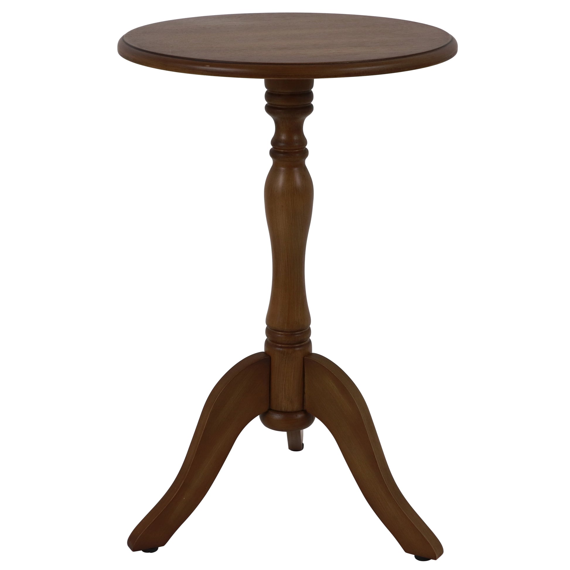 Decor Therapy Chic Pedestal Round Accent Table, 24"x 15"x 15" - Honeynut