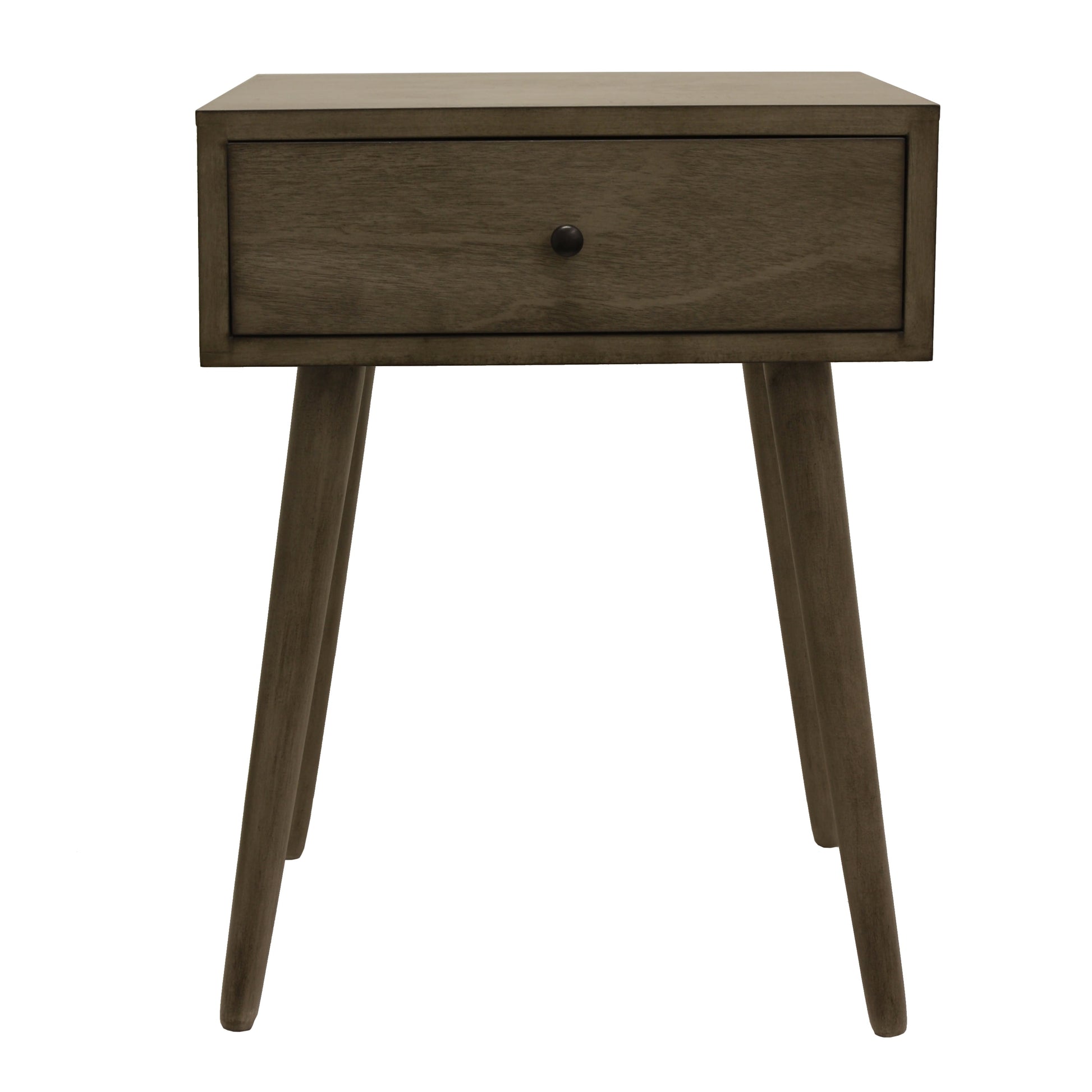 Decor Therapy Mid Century 1-Drawer Wood Side Table, 14'' x 18'' x 24'' - Grey