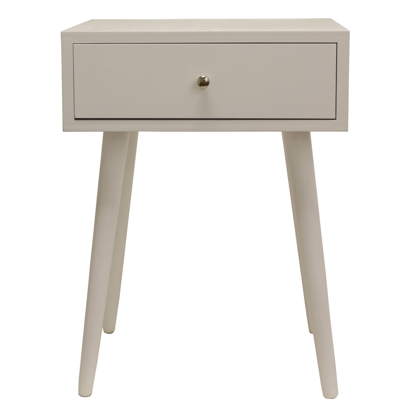 Decor Therapy Mid Century 1-Drawer Wood Side Table, 14'' x 18'' x 24'' - White