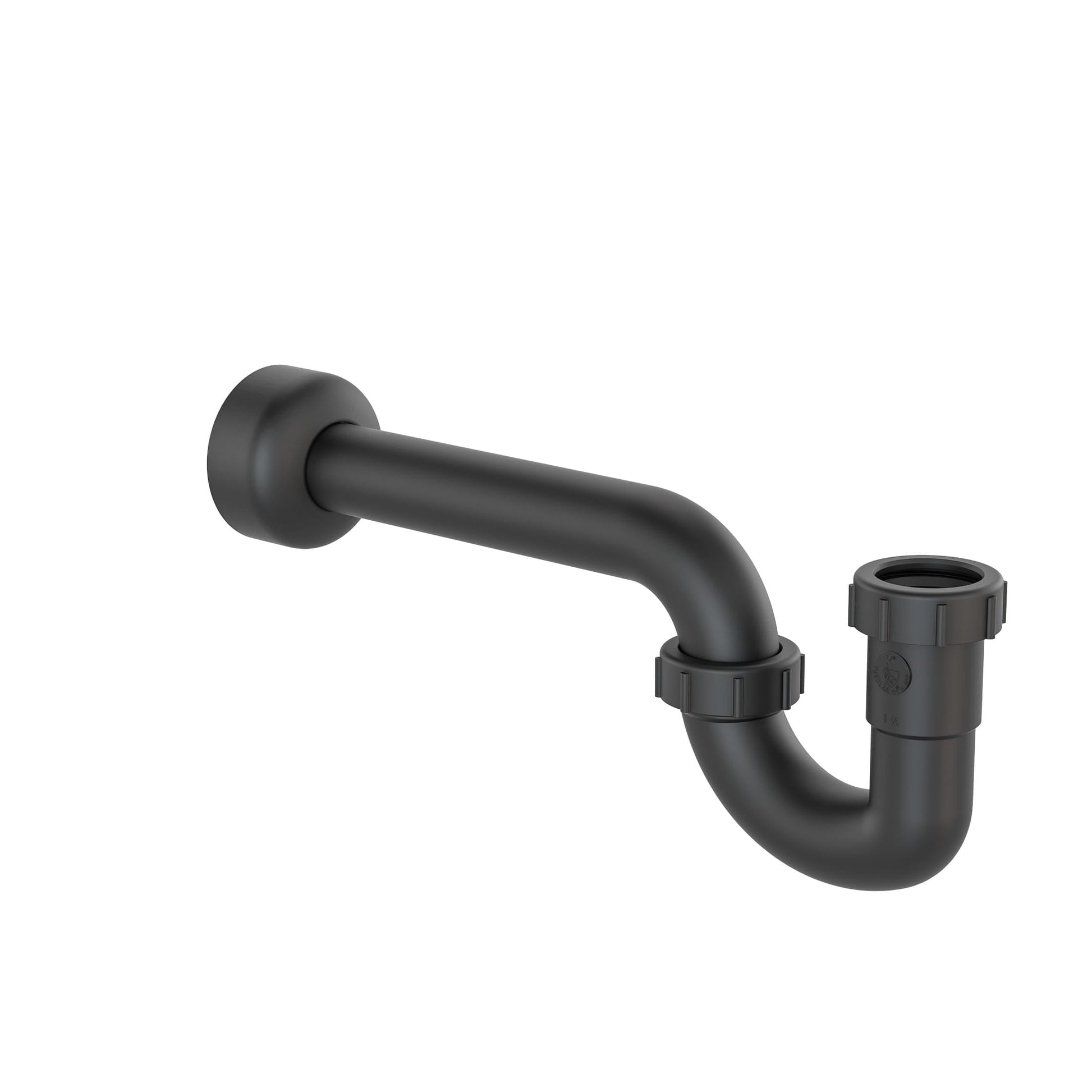 Decorative P-Trap 1-1/2 1-1/4-inch ABS Matte Black Finish