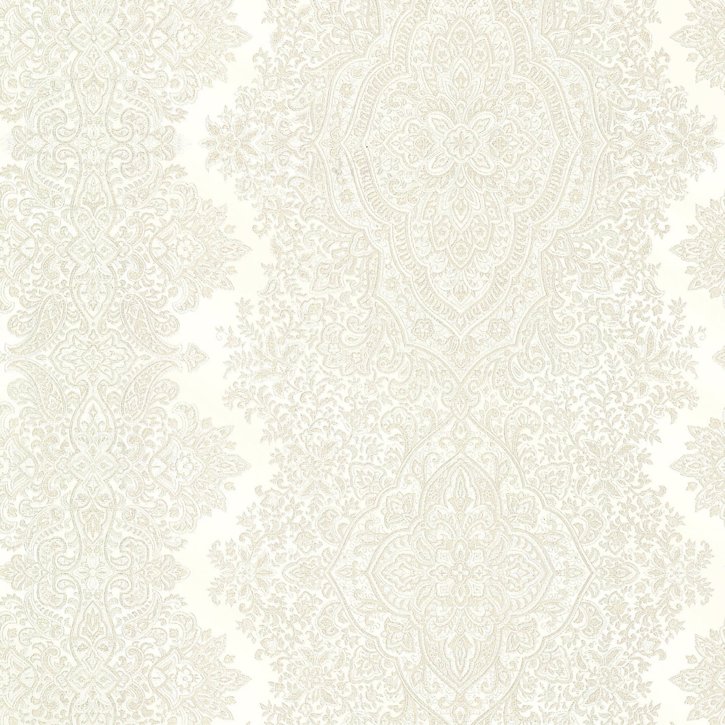 Decorline Benedict Cream Ornate Paisley Stripe Wallpaper