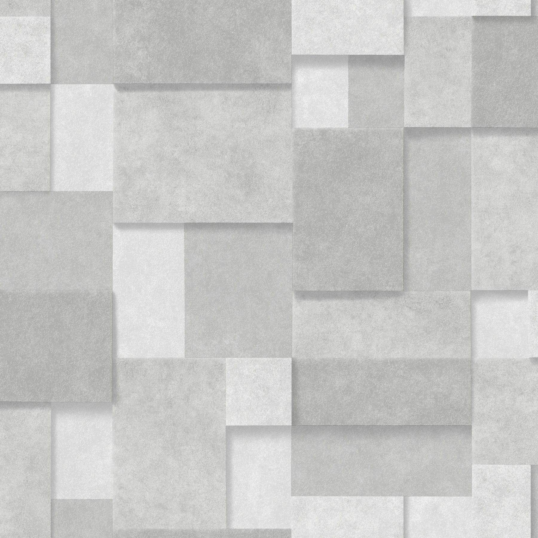 Decorline Duchamp Silver Patchwork Metallic Wallpaper