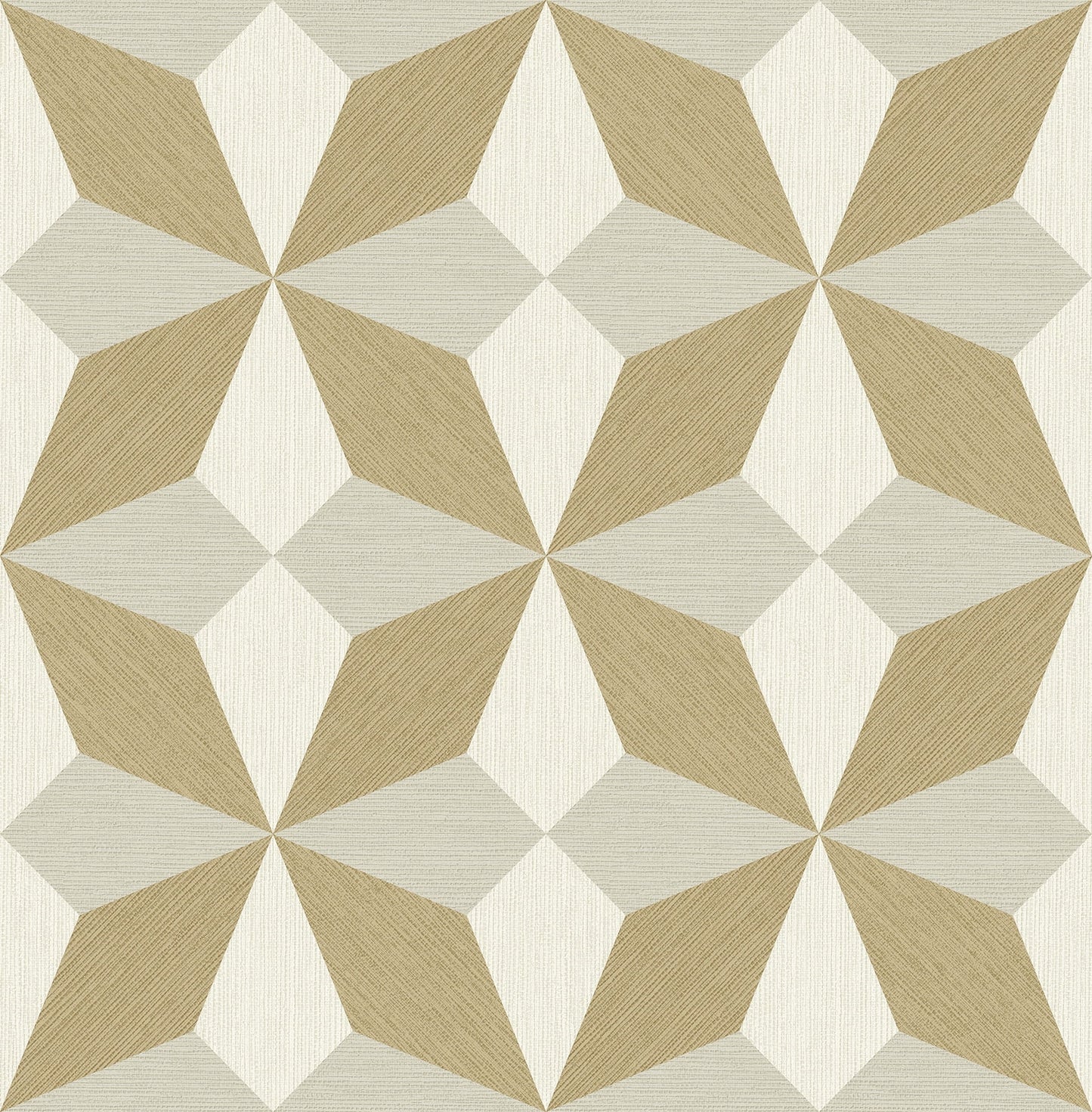 Decorline Valiant Gold Faux Grasscloth Mosaic Wallpaper