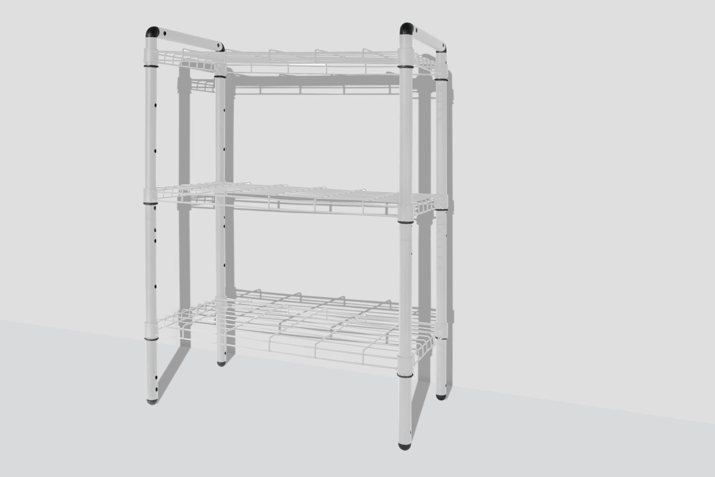 Delta 3-Tier Wire Shelving Storage Rack, White
