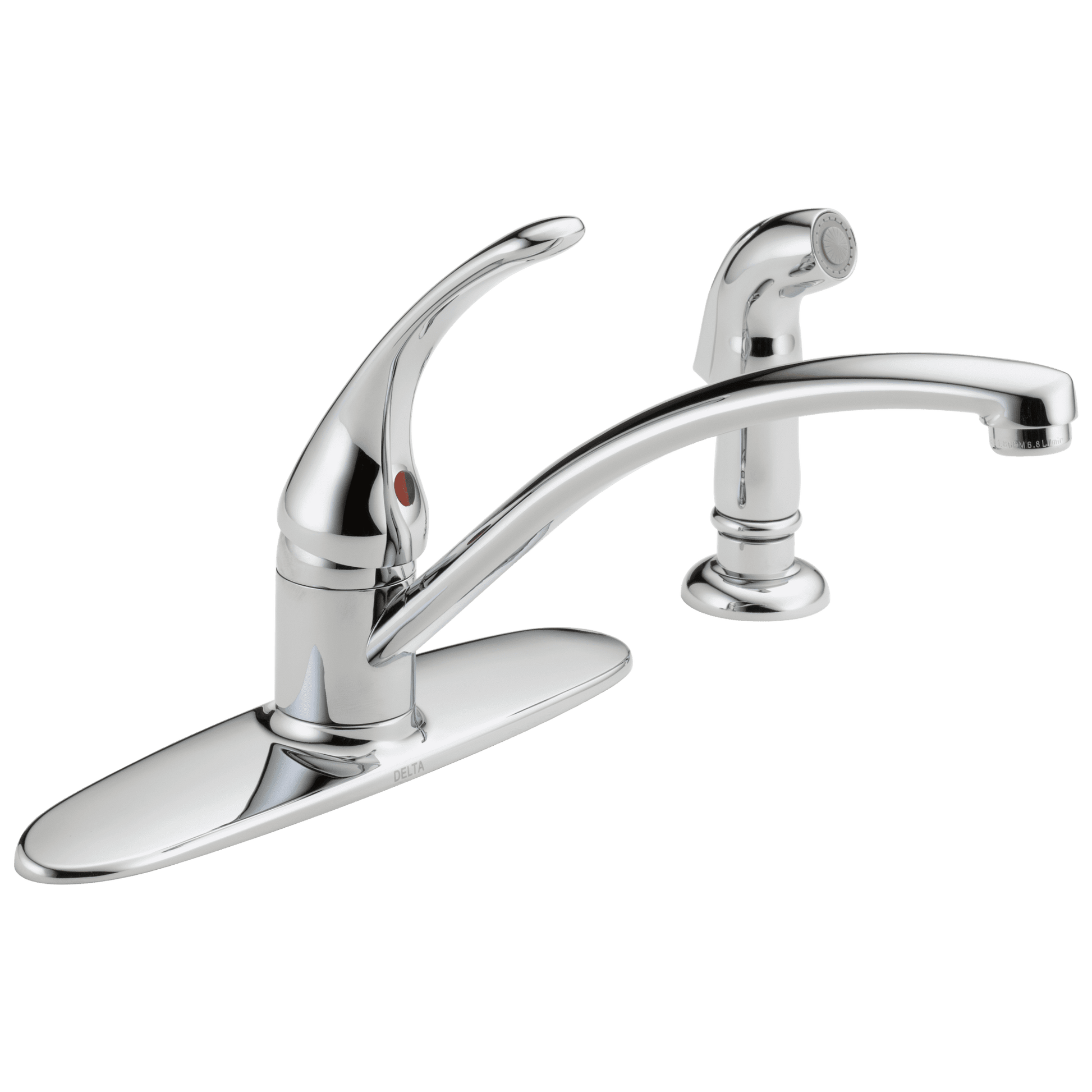 Foundations Single Handle Kitchen Faucet with Spray in Chrome B4410LF