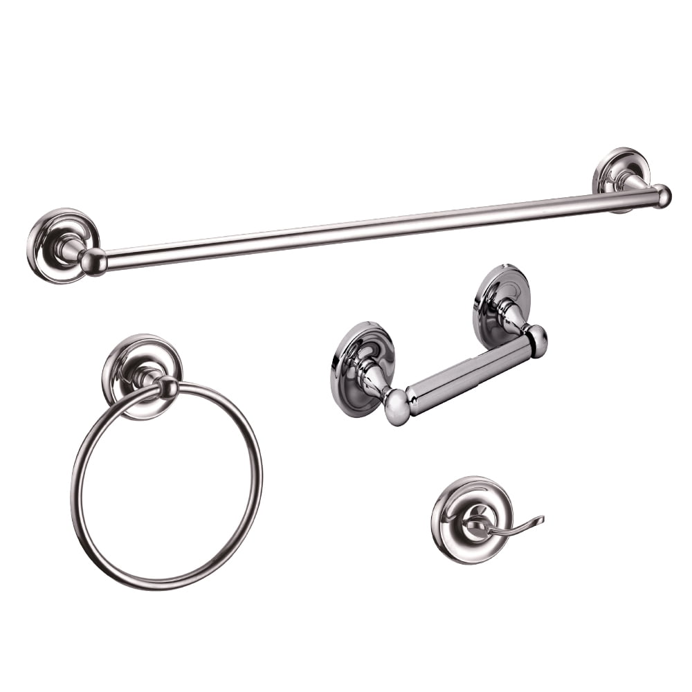 Design House 188730 San Martin Kit de Accesorios de BaÃ±o de 4 Piezas Cromo Pulido