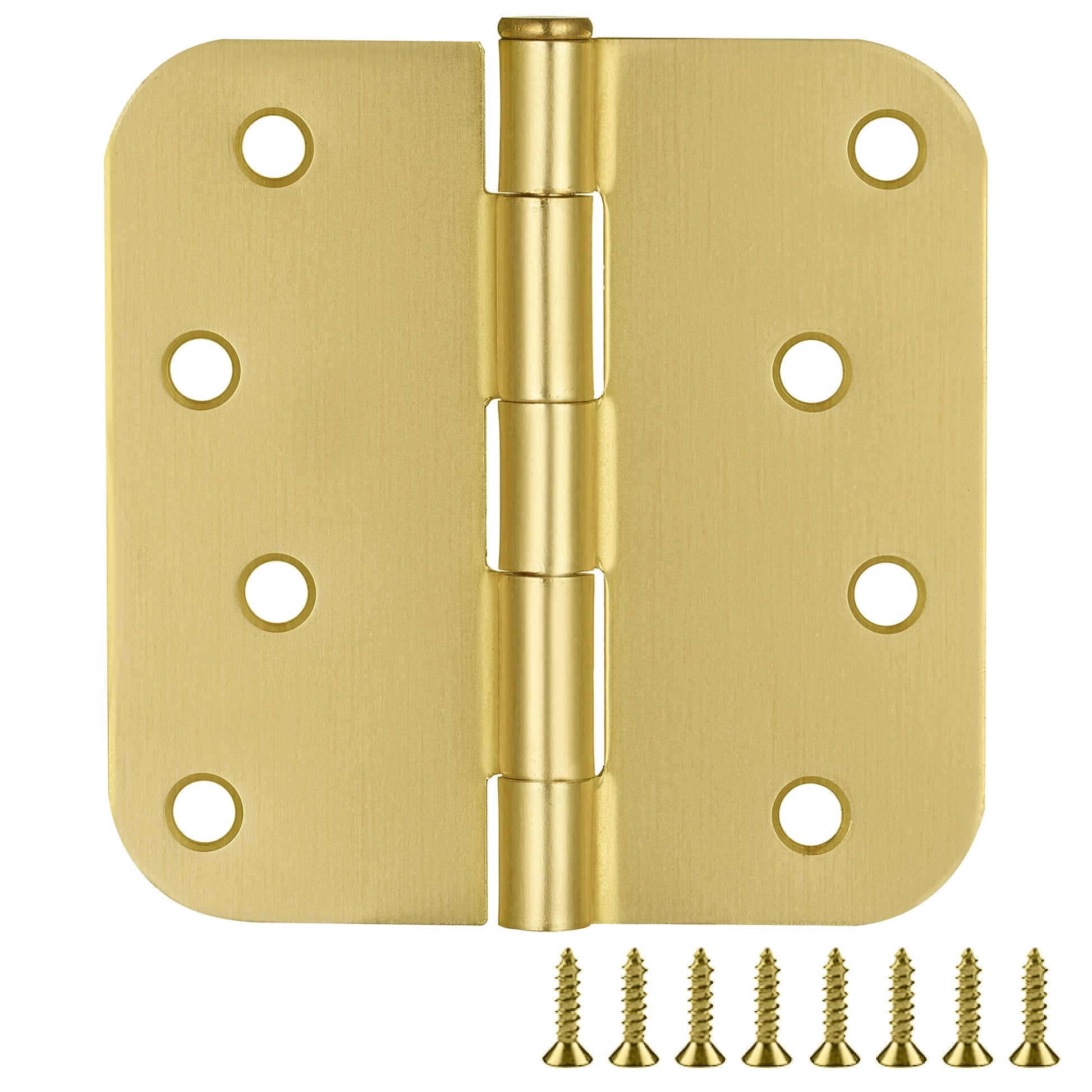 Design House 12-Pack 4" H x .625" Radius Butterfly Interior/Exterior Door Hinges, Satin Brass