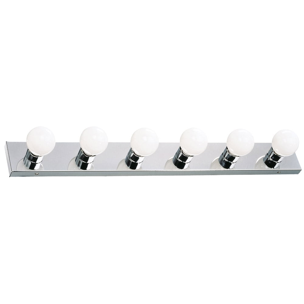 Design House Tira de Luz de Tocador ContemporÃ¡nea Regulable de 6 Luces, Cromo Pulido