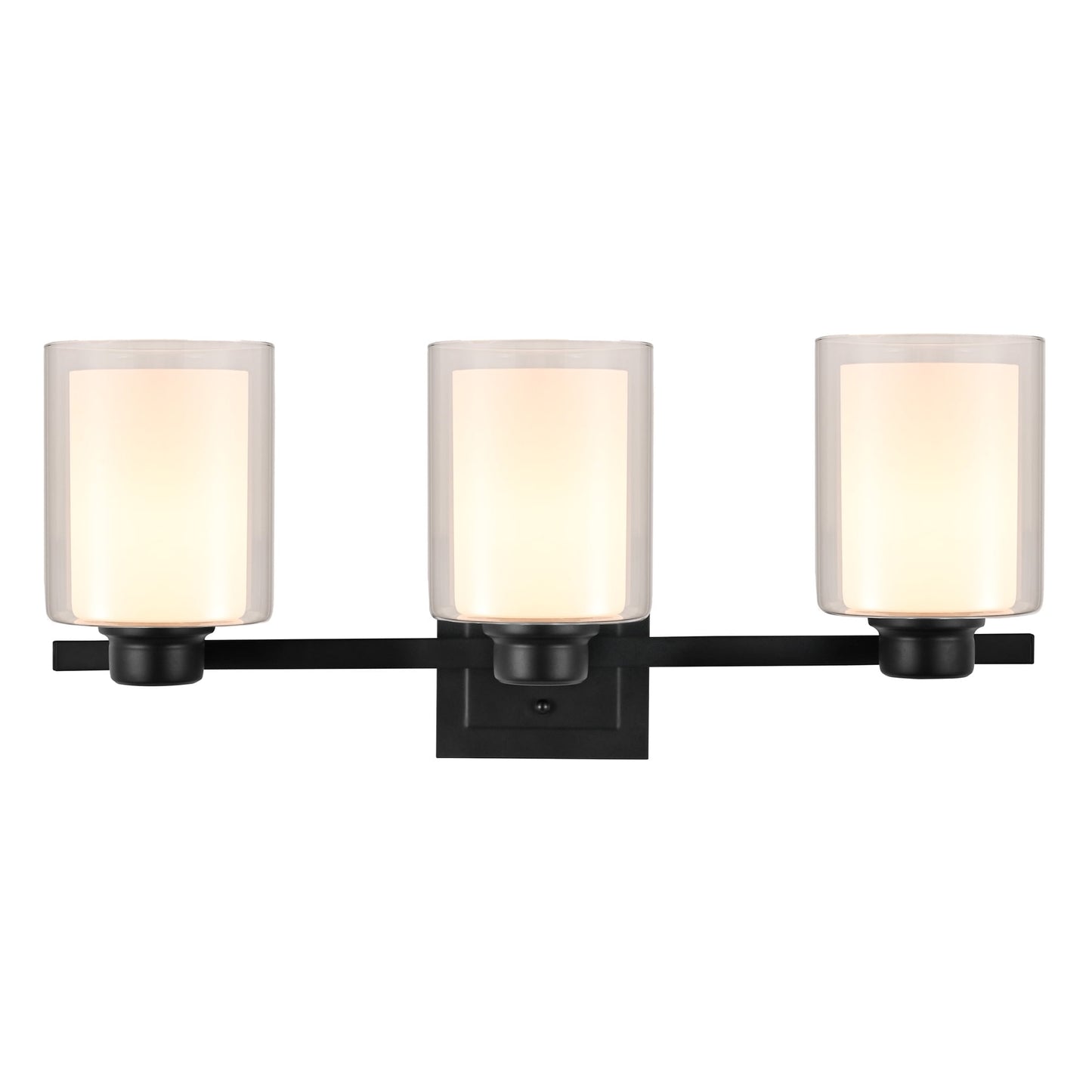 Design House Oslo Modern 3-Light Dimmable LED Vanity Light, Matte Black