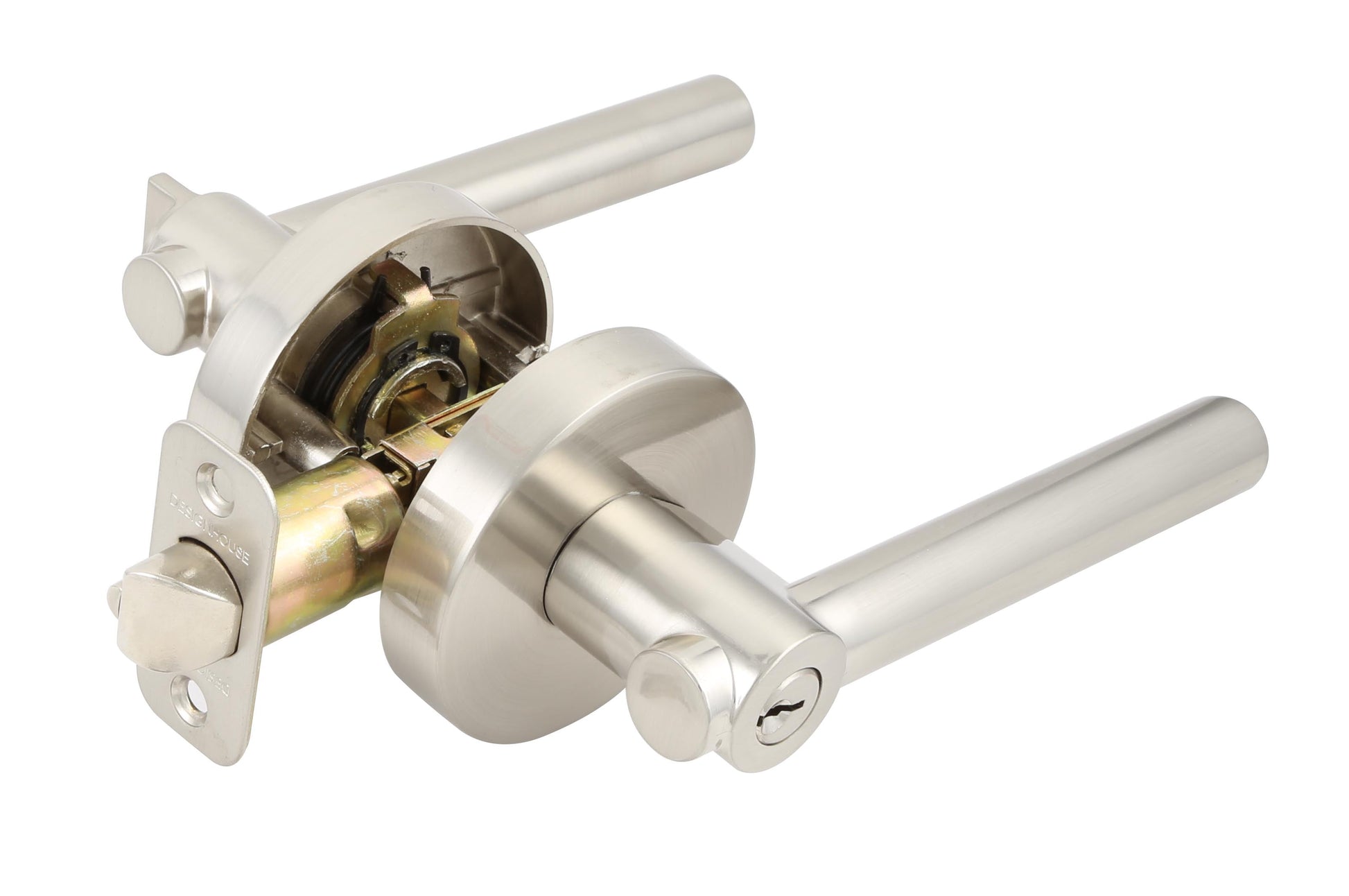 Design House 580977 Eastport Contemporary Entry Door Lever in Satin Nickel