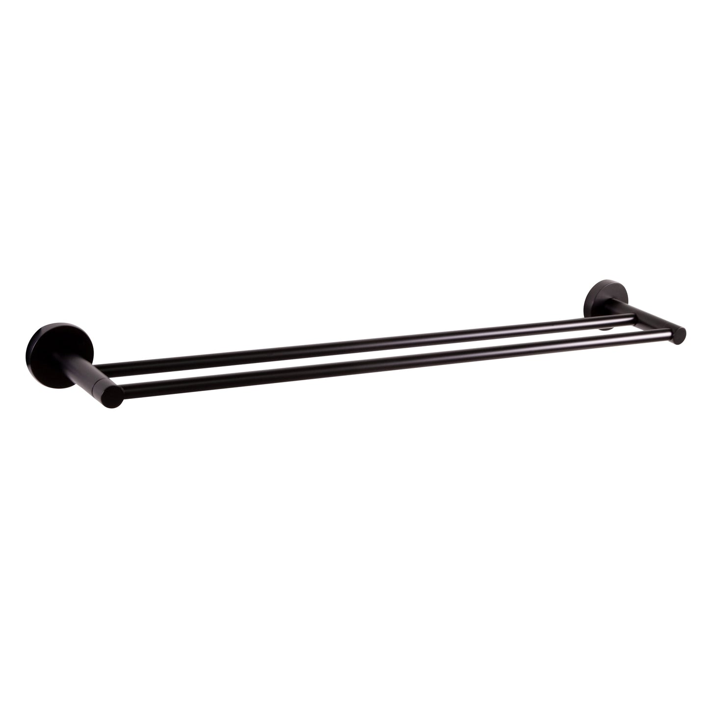 Design House Kelton Wall Mounted 24" Double Towel Bar, Matte Black