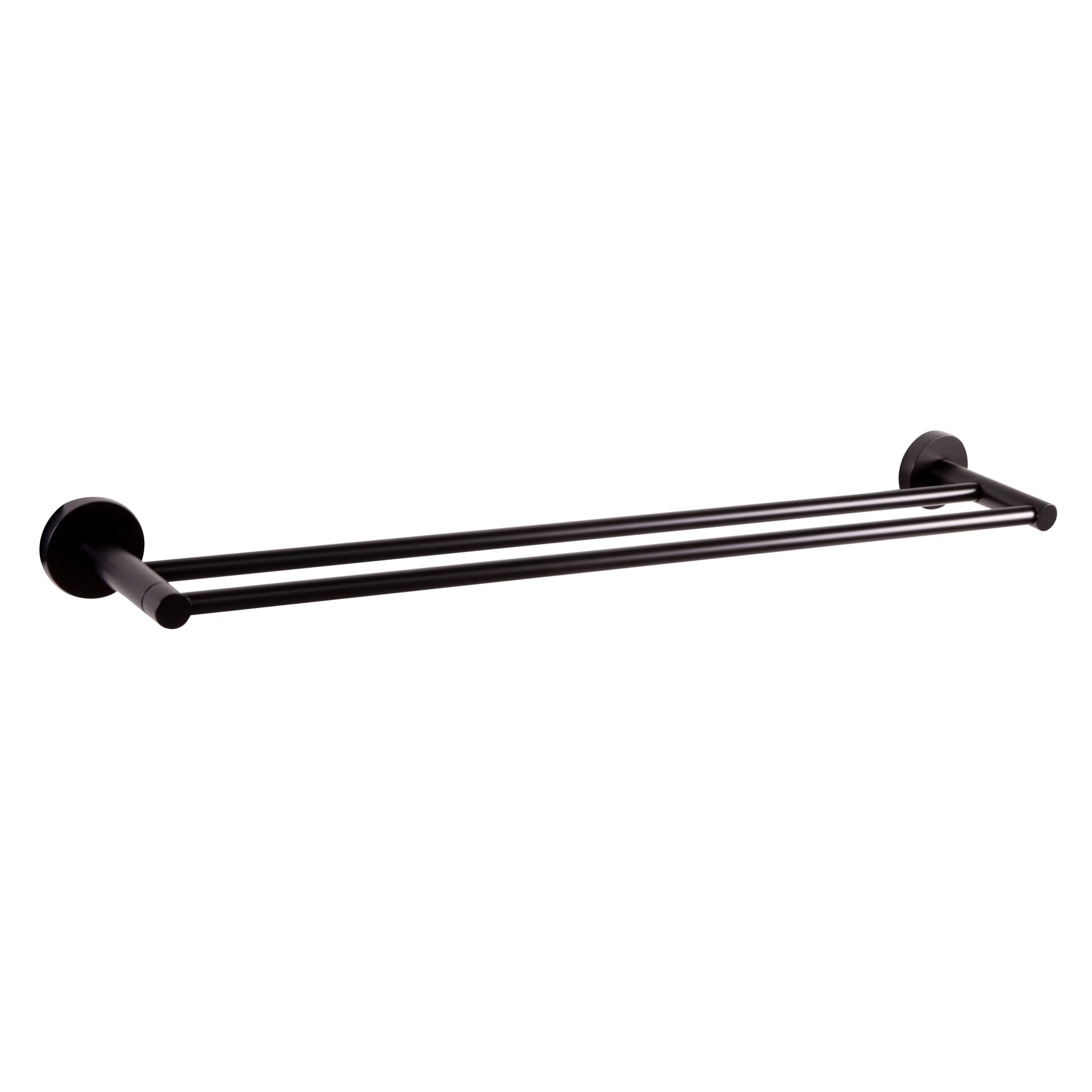 Design House Kelton Wall Mounted 24" Double Towel Bar, Matte Black