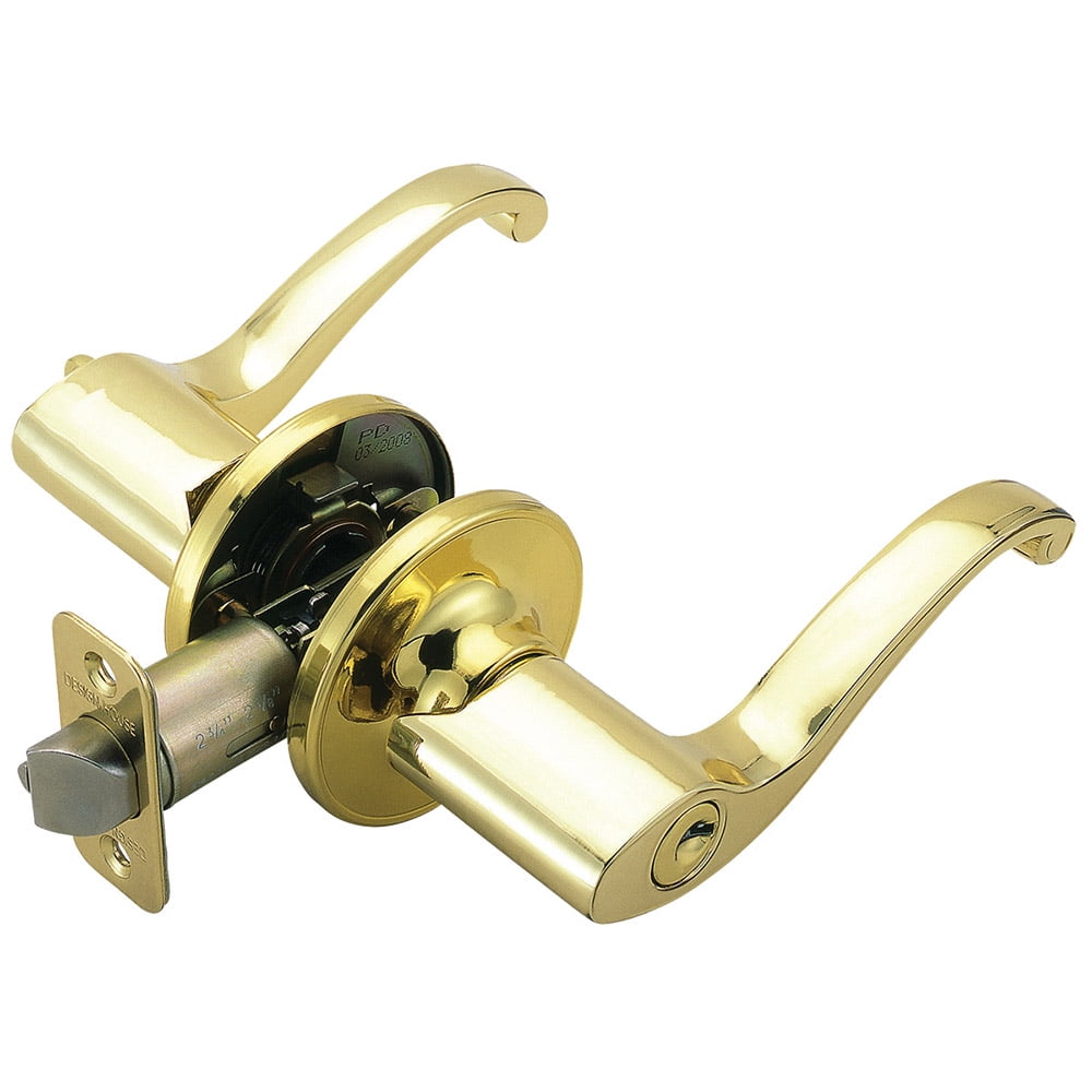 Design House Scroll Keyed Entry Door Lever, Satin Nickel