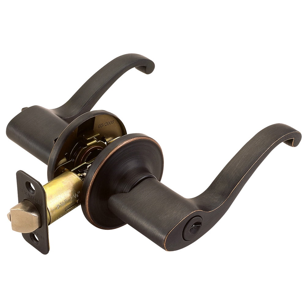 Design House Scroll Keyed Entry Door Lever, Oil Rubbed Bronze
