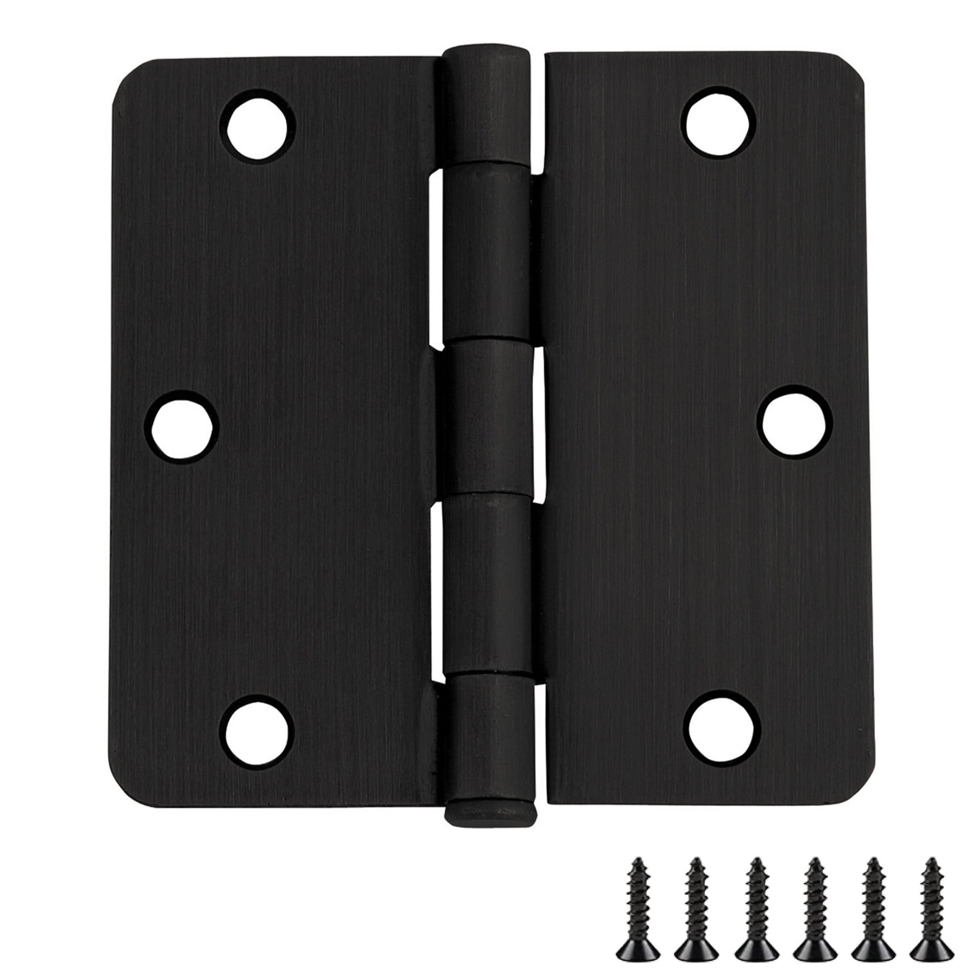Design House 9-Pack 3.5" H x .25" Radius Butterfly Interior/Exterior Door Hinges, Oil Rubbed Bronze